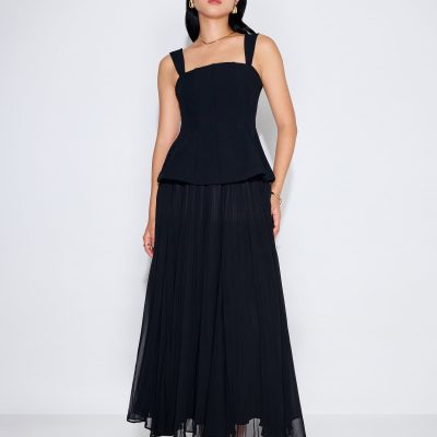 BraFree by LB Bella Detachable Straps Panelled Peplum Top