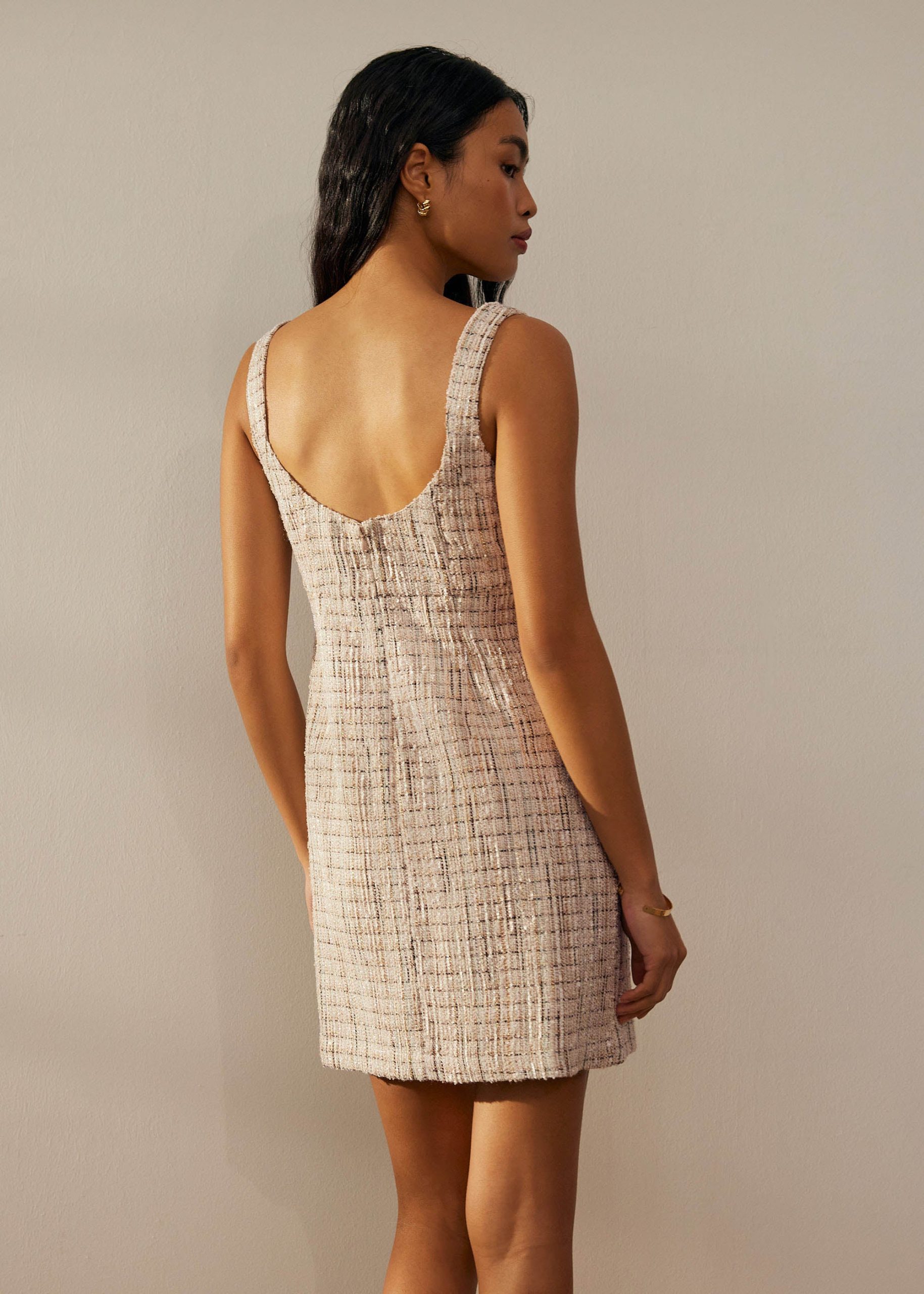Tweed Sweetheart A-line Mini Dress - Image 9