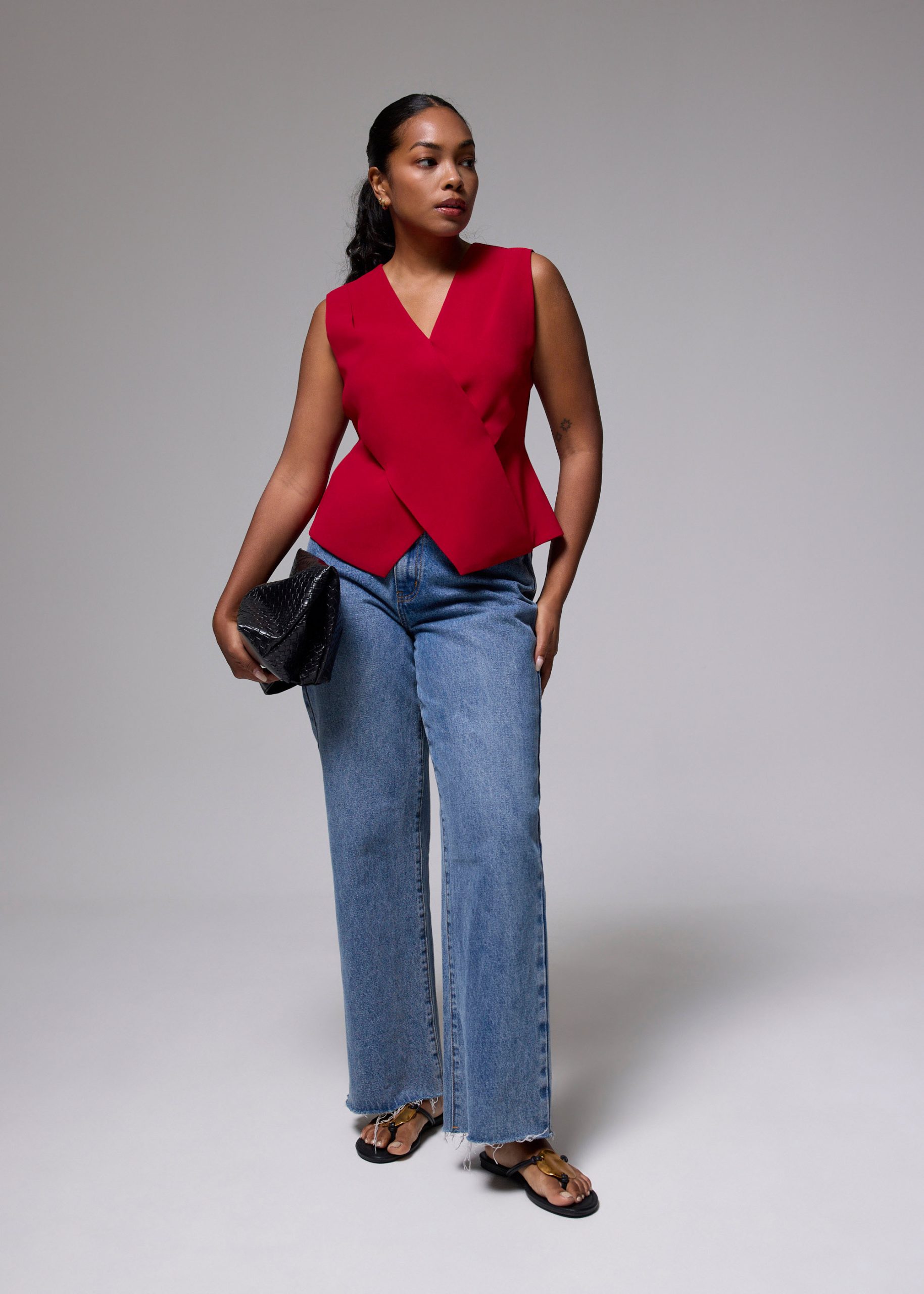 Mae Tailored Cross Over Top - Image 27