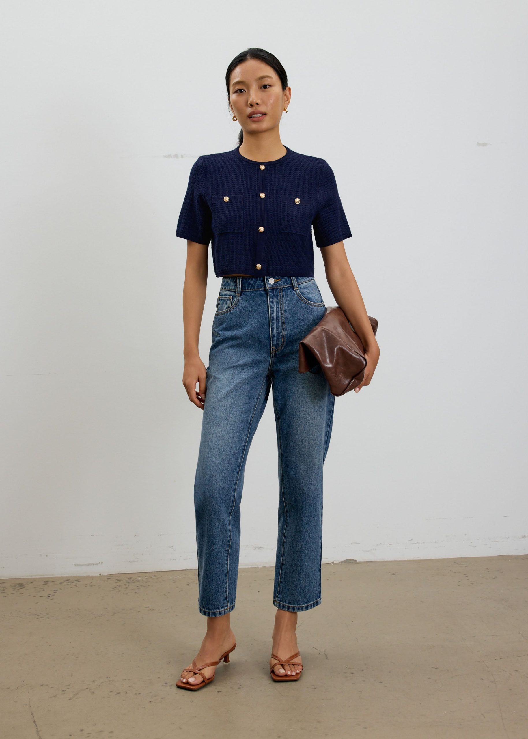 Yoko Textured Knit Boxy Top - Image 2