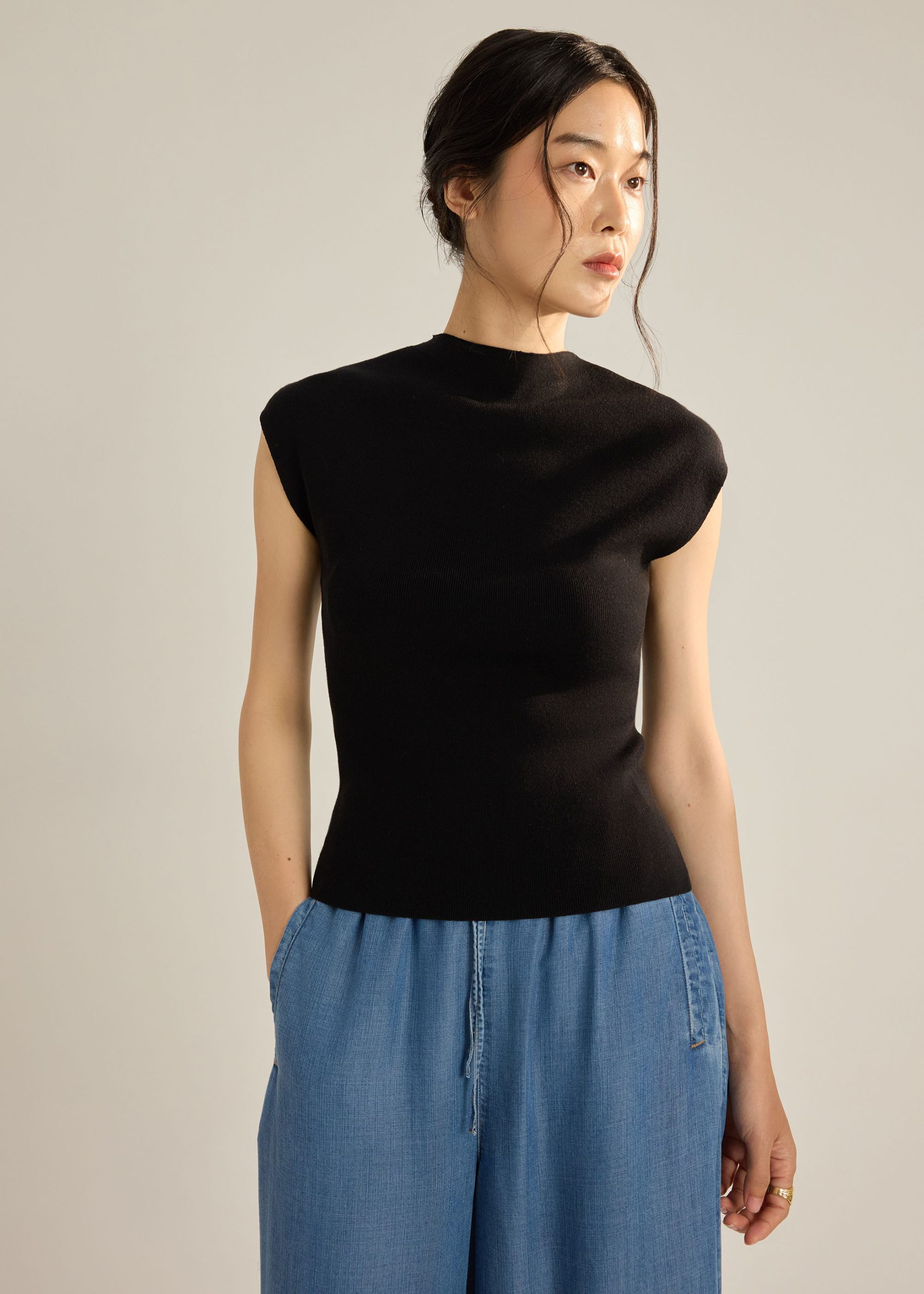 Huan Knit Mock Neck Top - Image 3