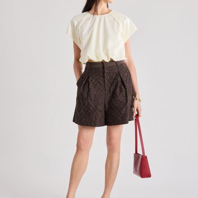 Tailored Bermuda Shorts in Soft Breeze Broderie
