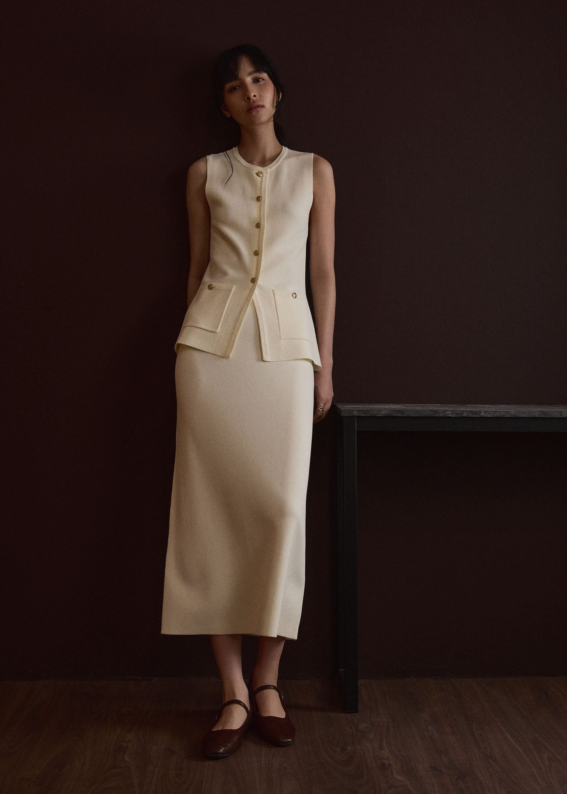 Ayami Knit A-line Midaxi Skirt - Image 2