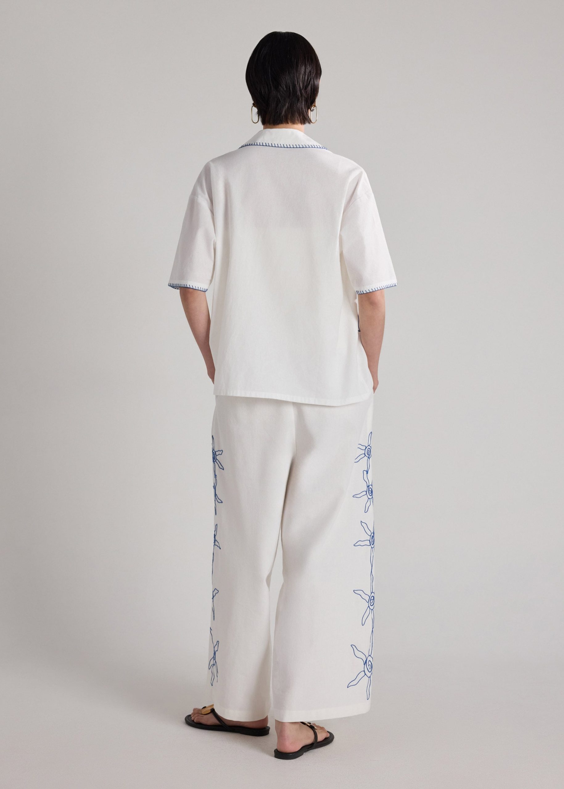 Cotton Shirt in Coastal Charm Embroidery - Image 4