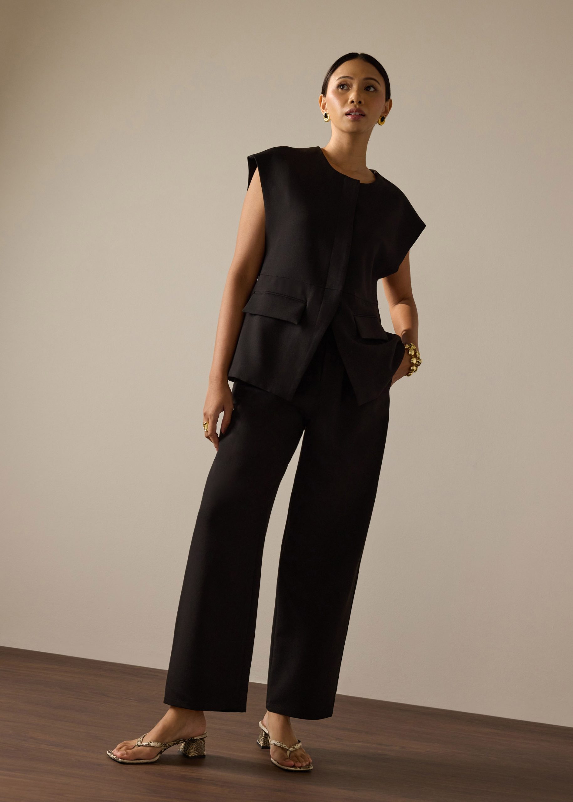 Riyo Adjustable Waist Elastic Twill Barrel Pants - Image 6
