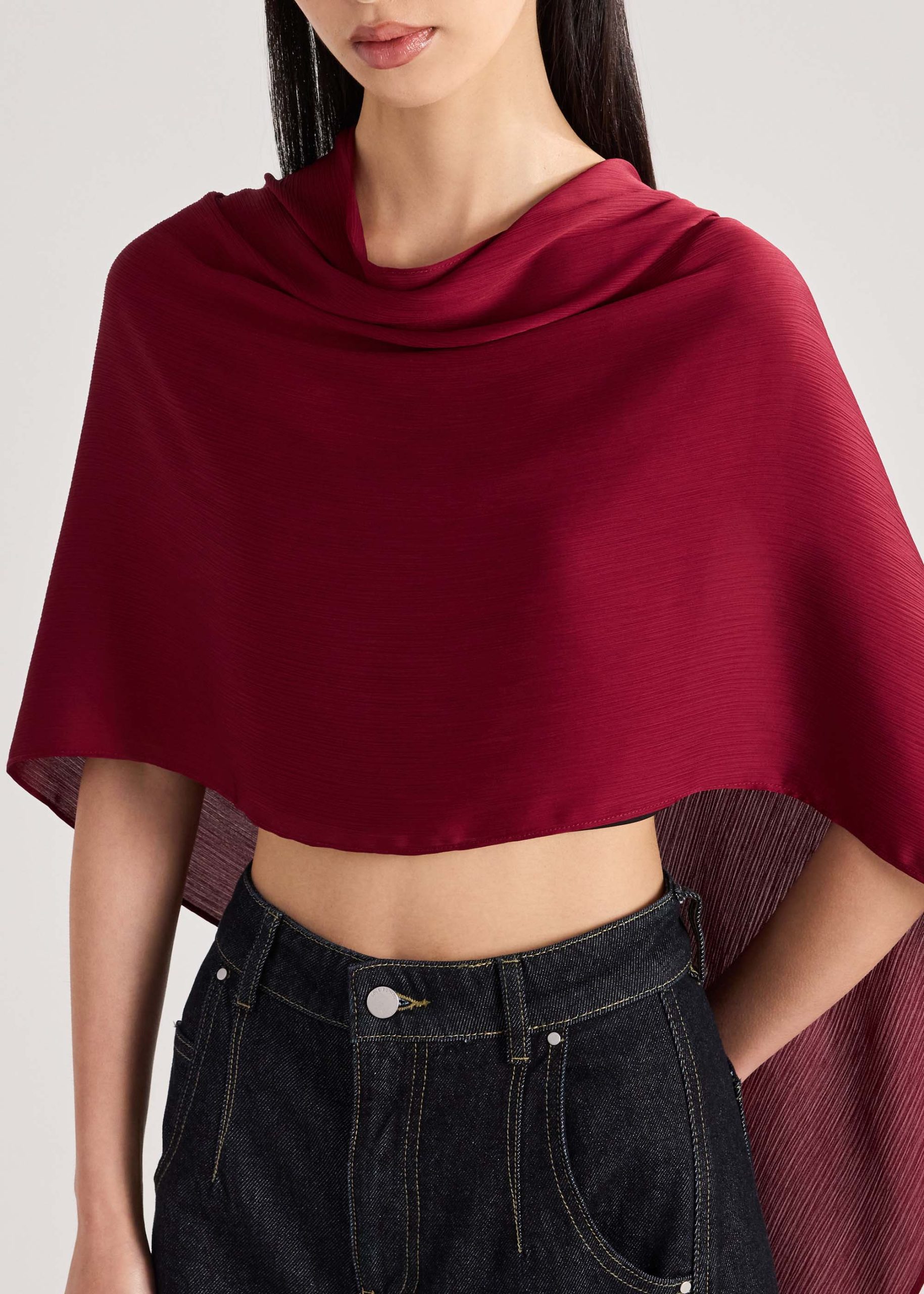 Multi-way Crinkle Satin Scarf - Image 20