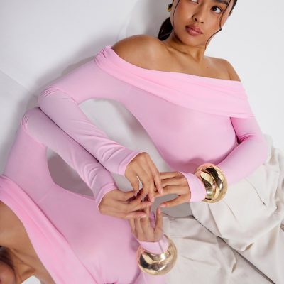 Jersey Off-Shoulder Fitted Top