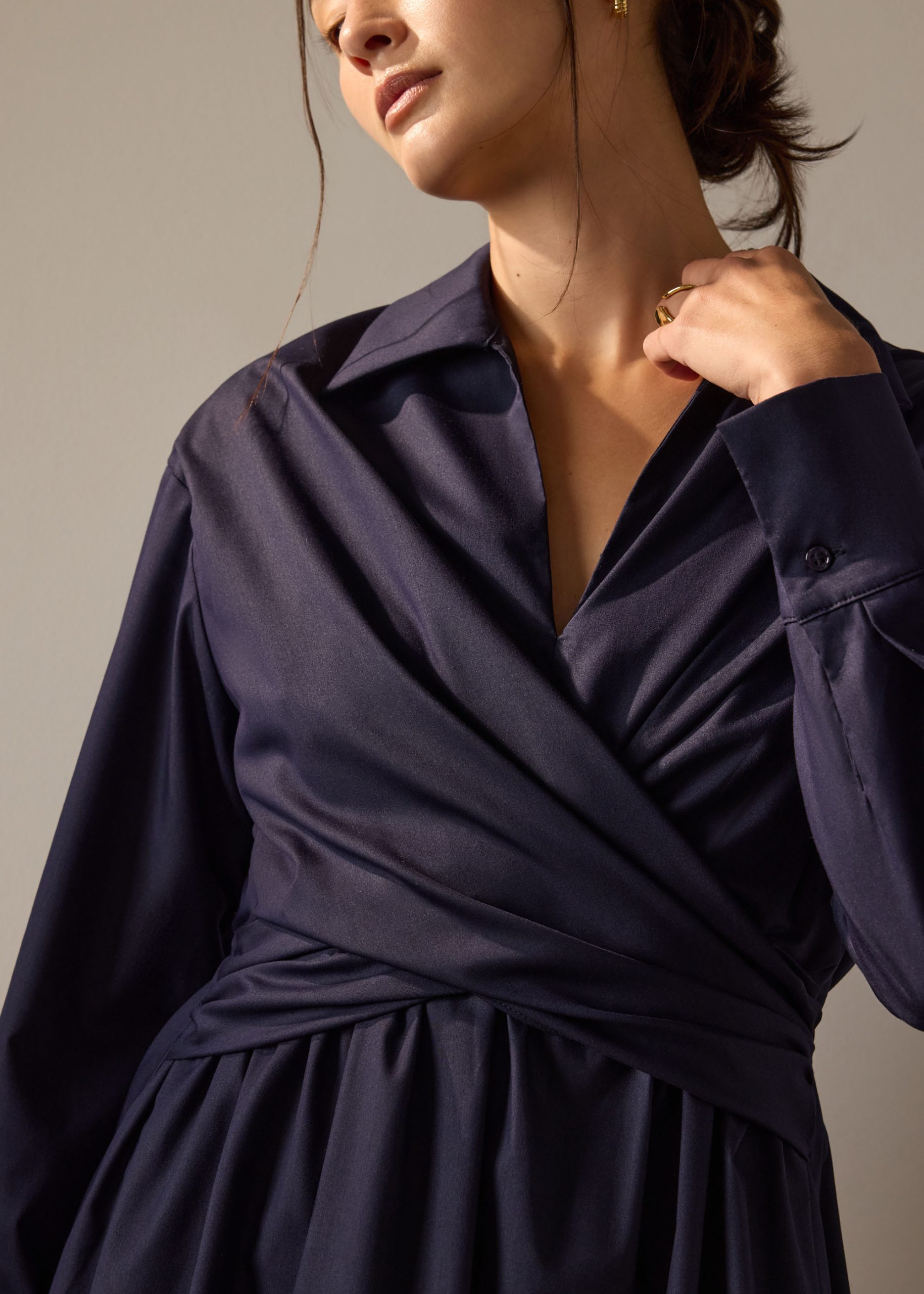 Rama RuchedReady® Poplin Fit & Flare Dress - Image 10
