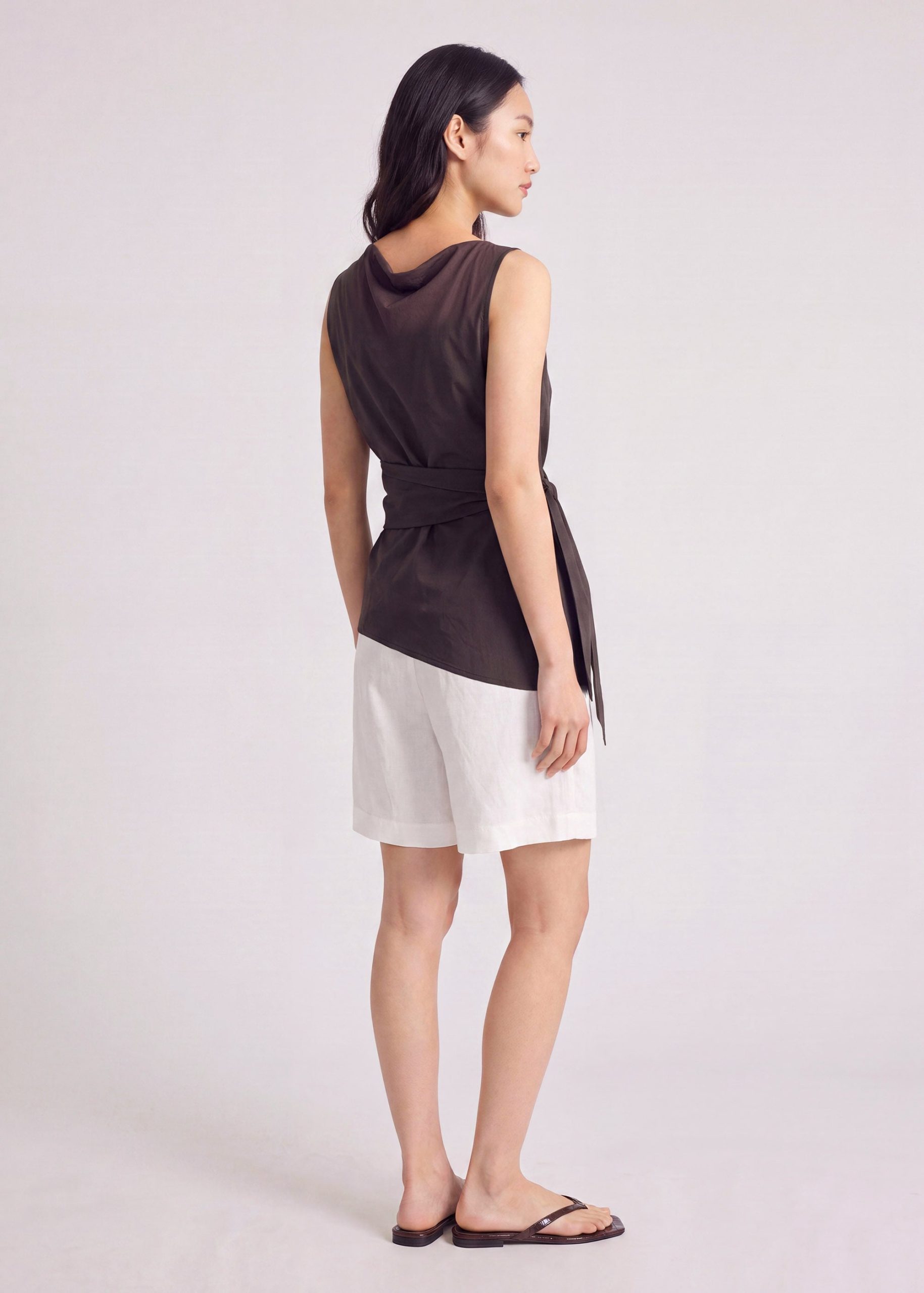 Side Tie Poplin Top - Image 9