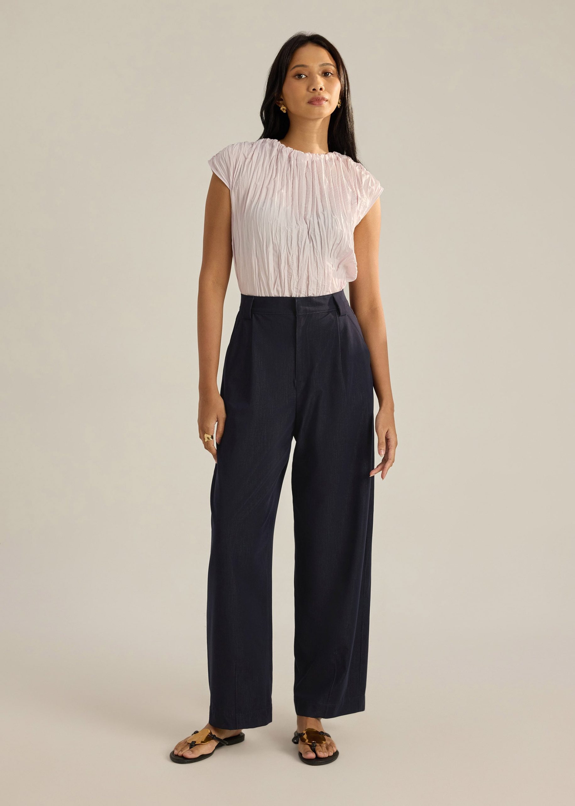 Mischa Chambray Barrel Pants