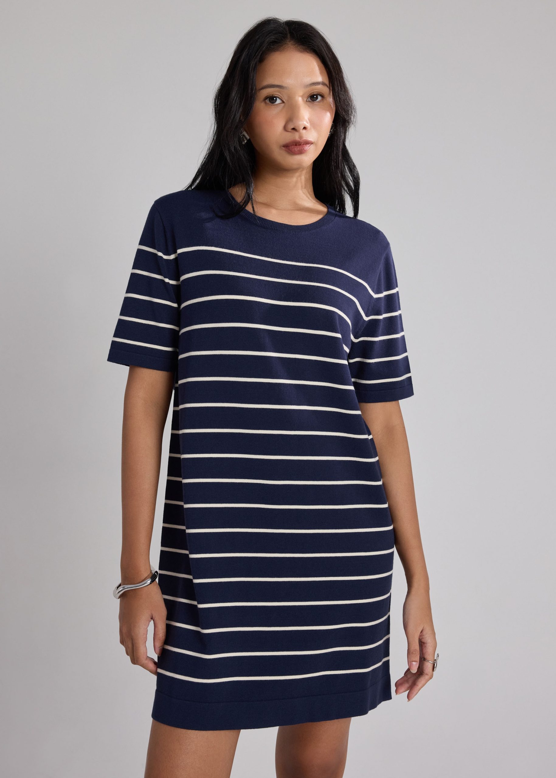 Resa Striped Knit Shift Dress - Image 9