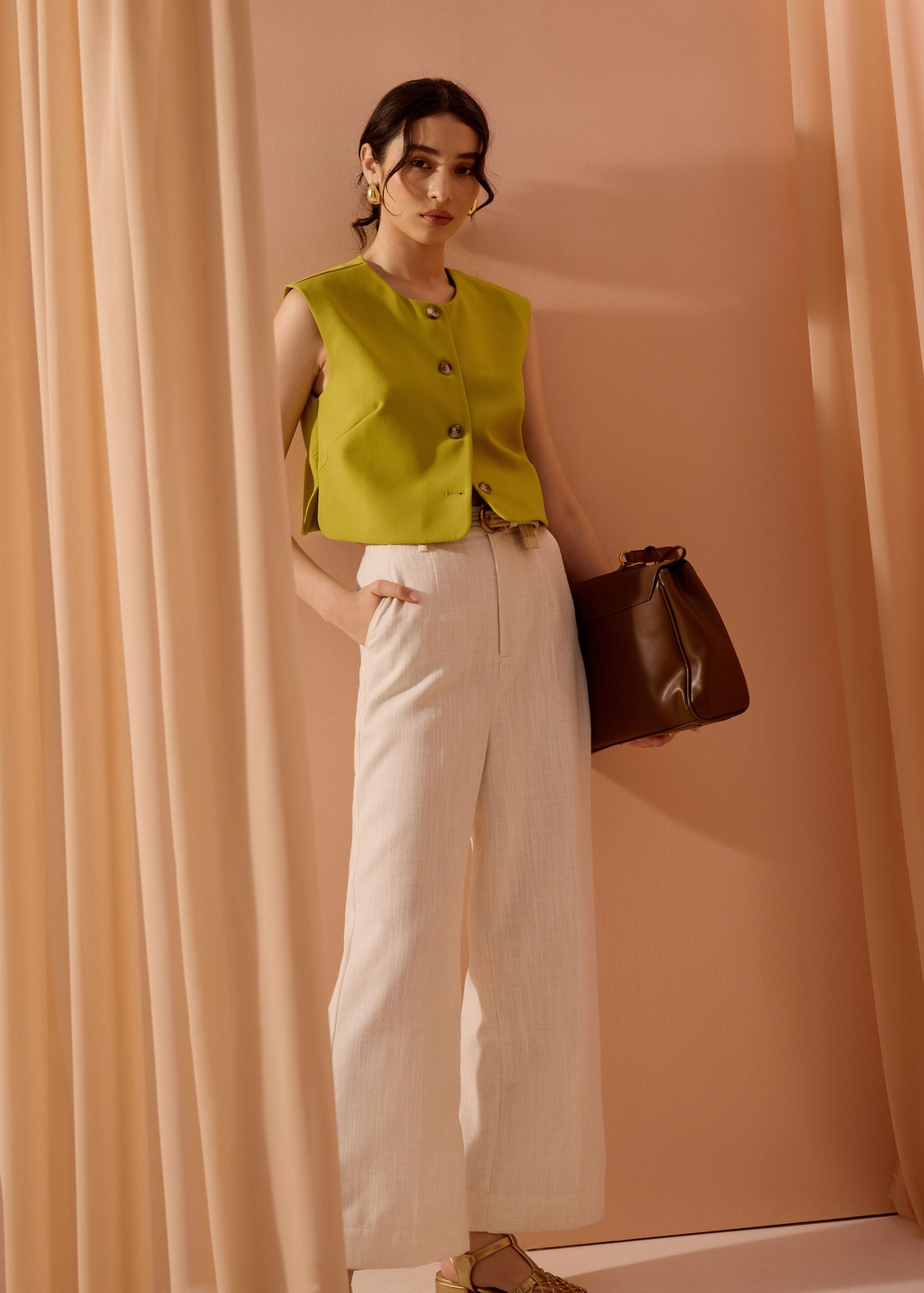 Sammie Boxy Button Down Crop Top - Image 13