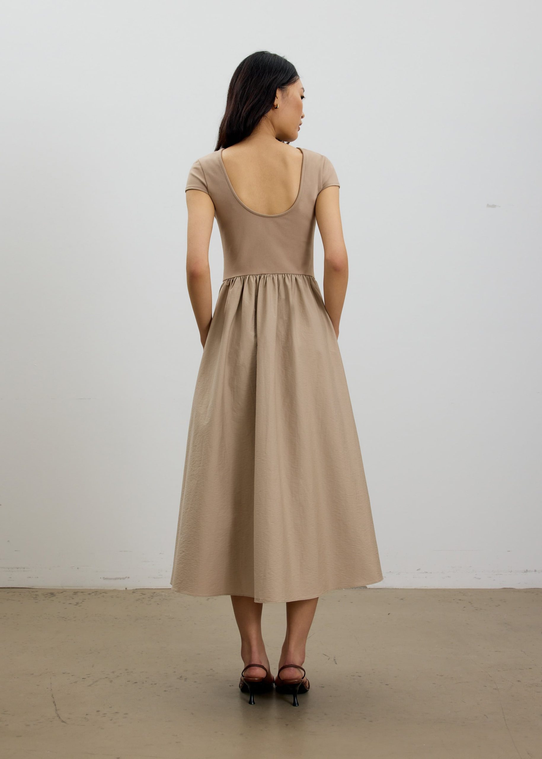 Round Neck Fit & Flare Midaxi Dress - Image 10