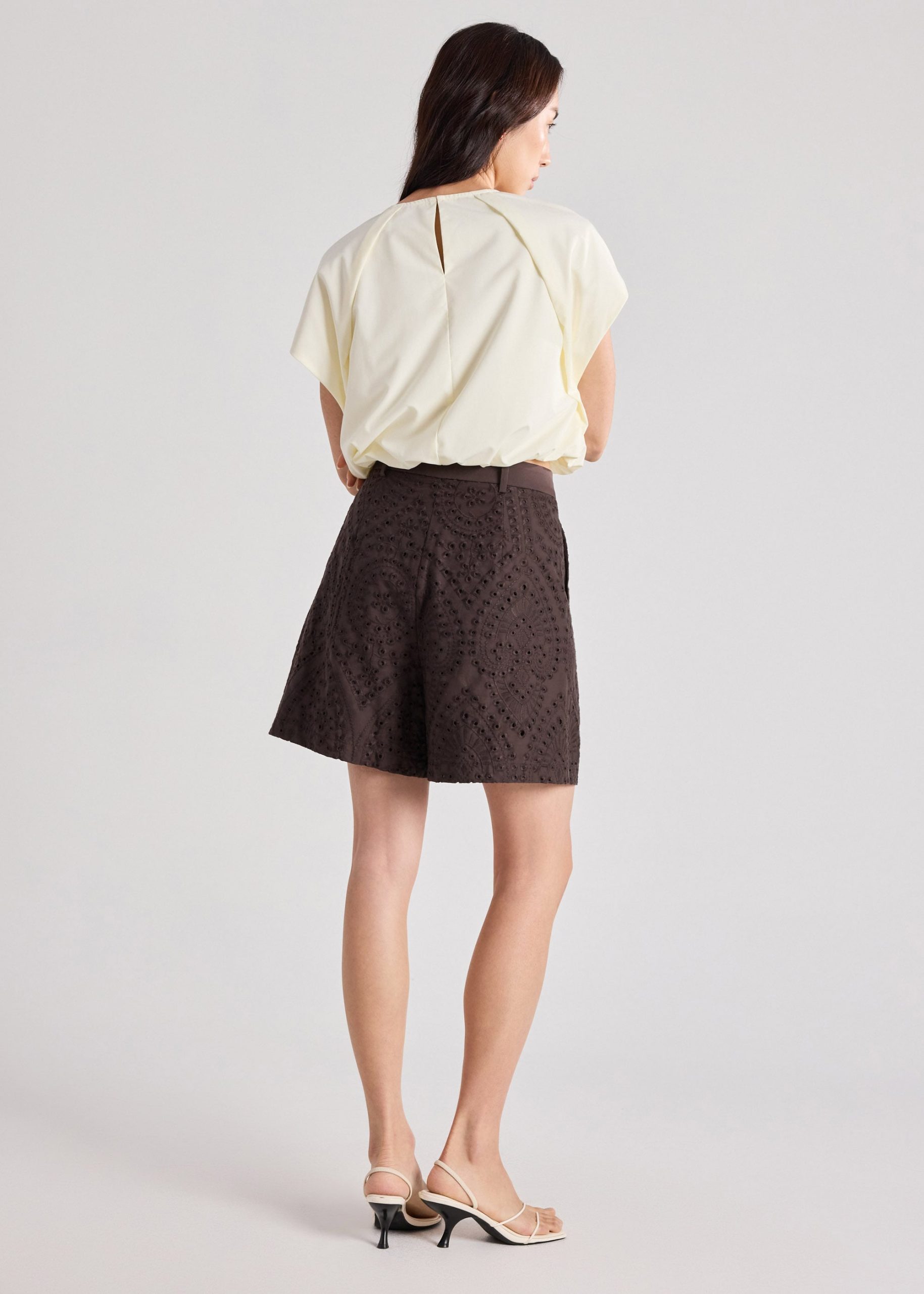 Tailored Bermuda Shorts in Soft Breeze Broderie - Image 15