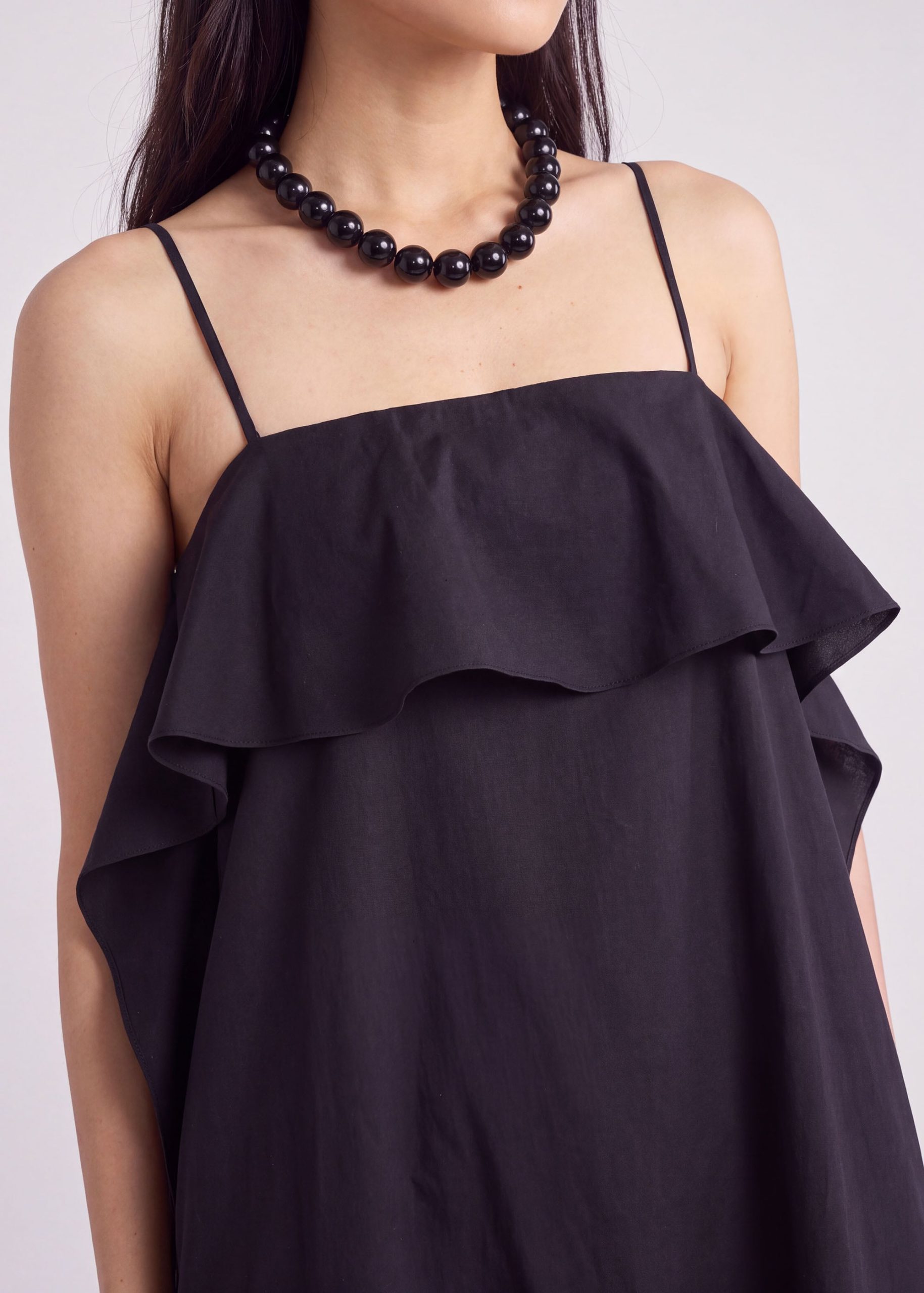 Ruffle Overlay Midi Dress - Image 5