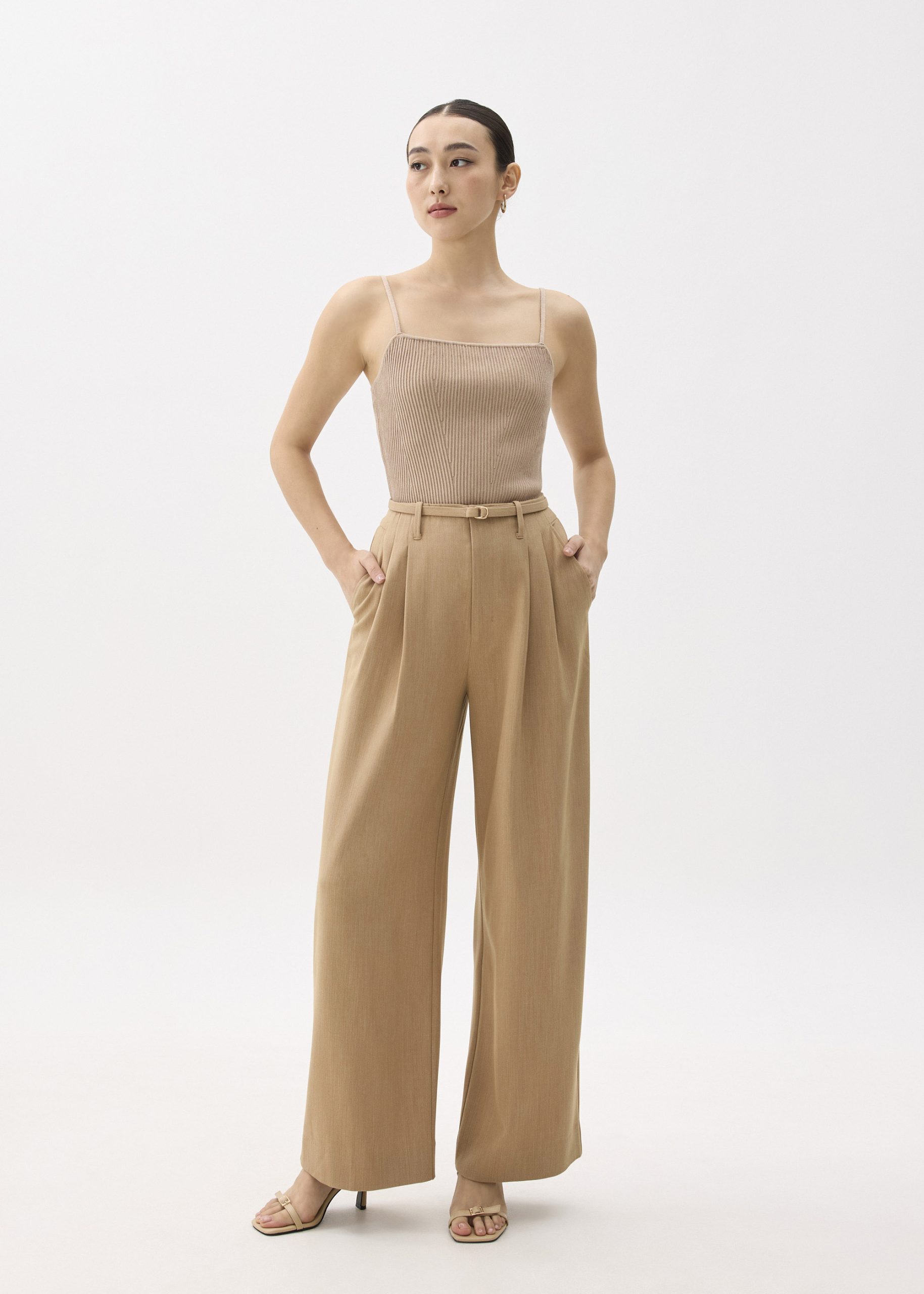 Leggy??Mayumi Elastic Pleated Wide Leg Pants - Image 20