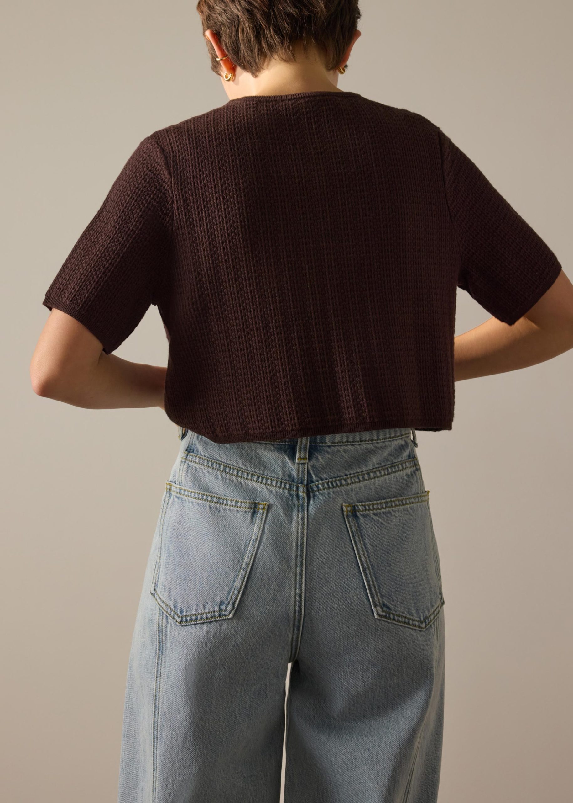 Yoko Textured Knit Boxy Top - Image 20