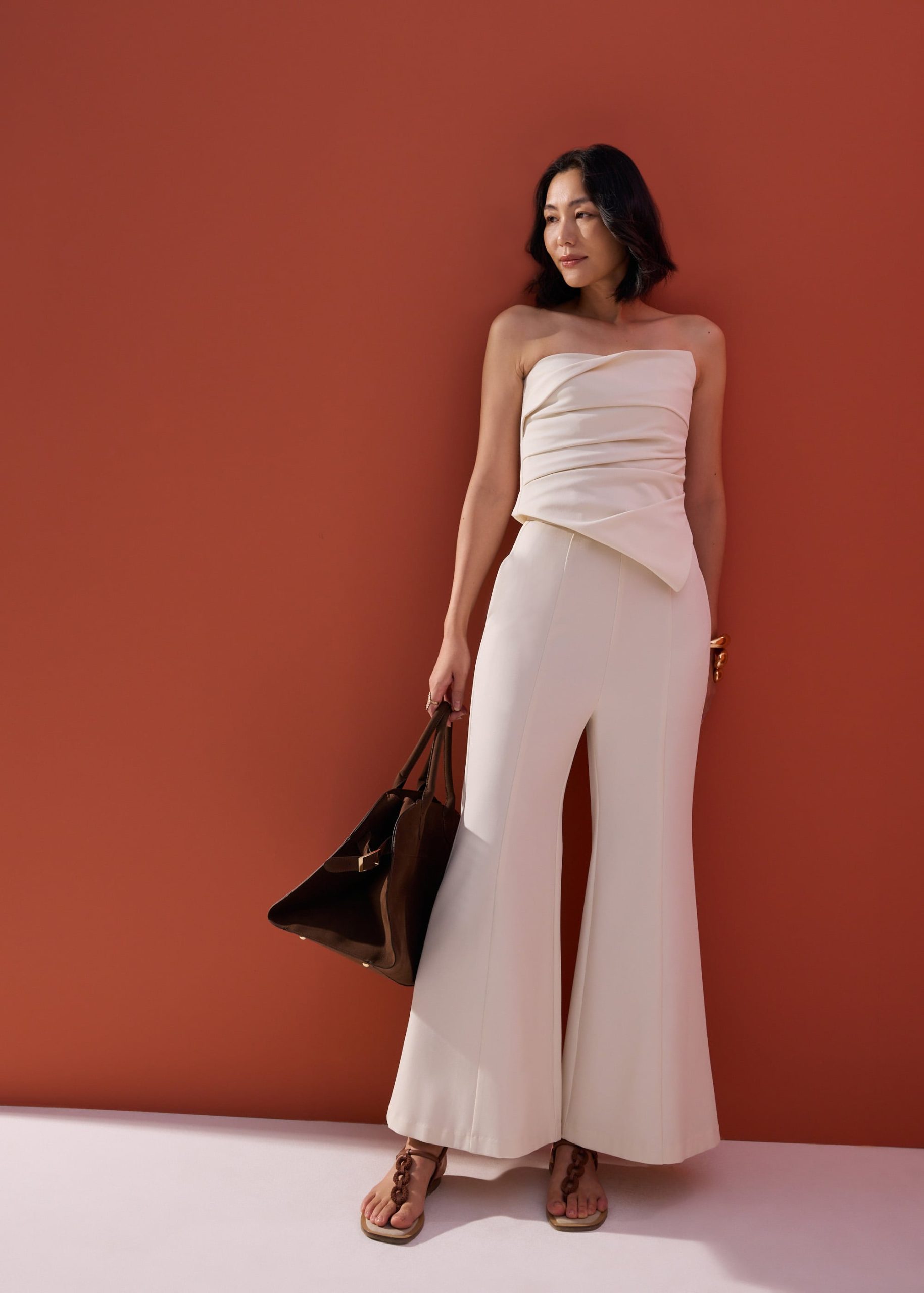 Sarita Asymmetric Pleated Tube Top - Image 3