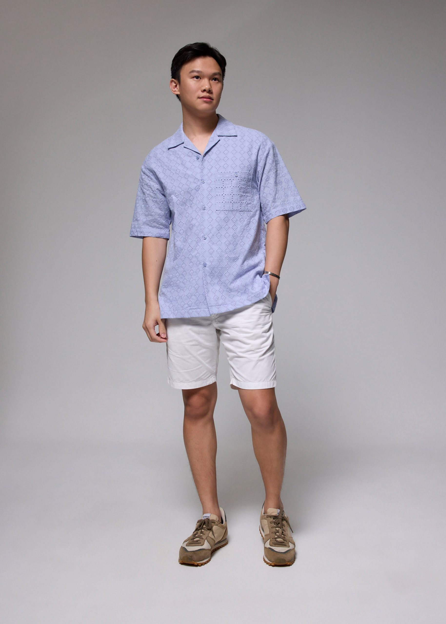 Men's Broderie Relaxed Collared Shirt - Image 7