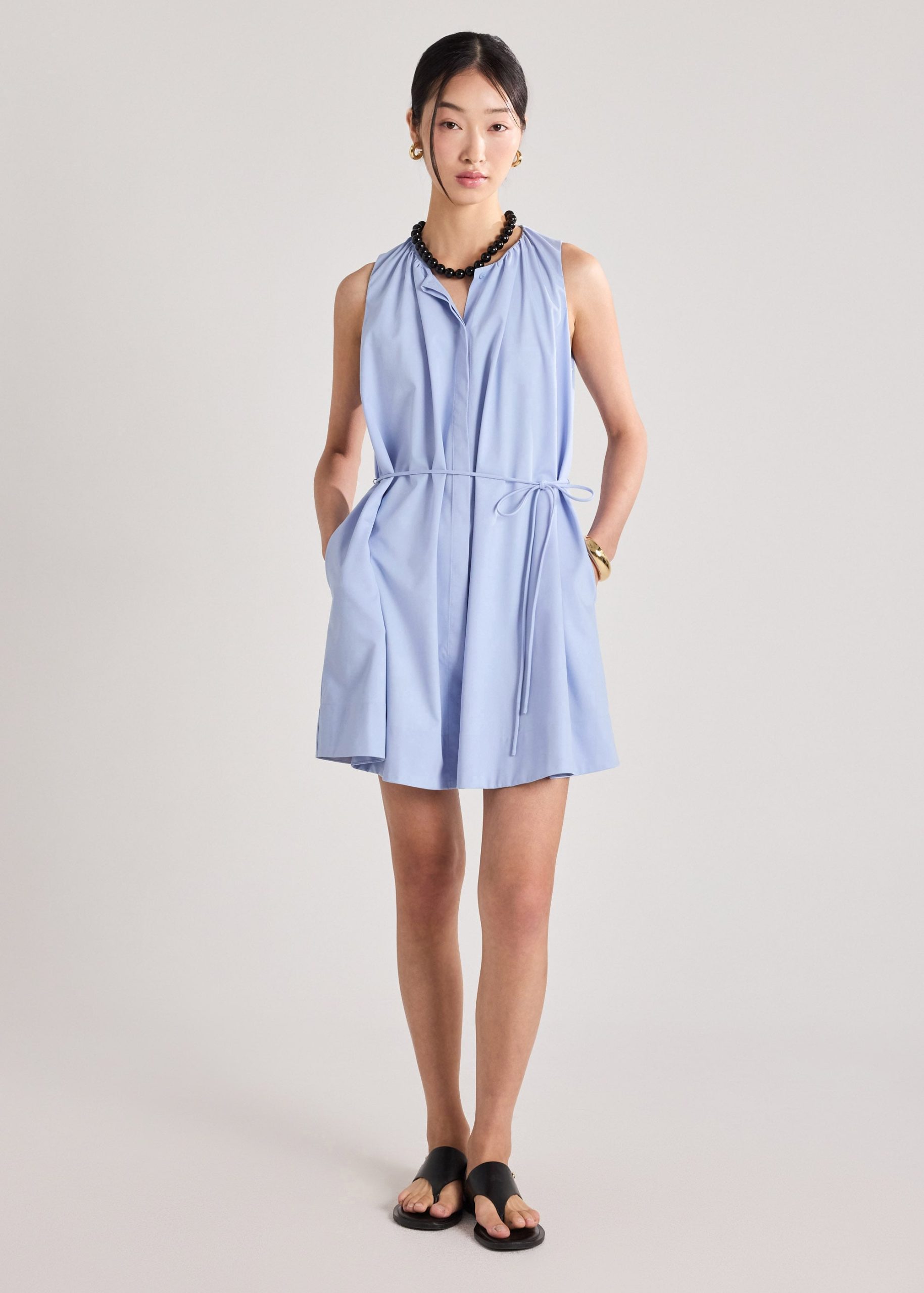 Poplin Ruched Dress - Image 8