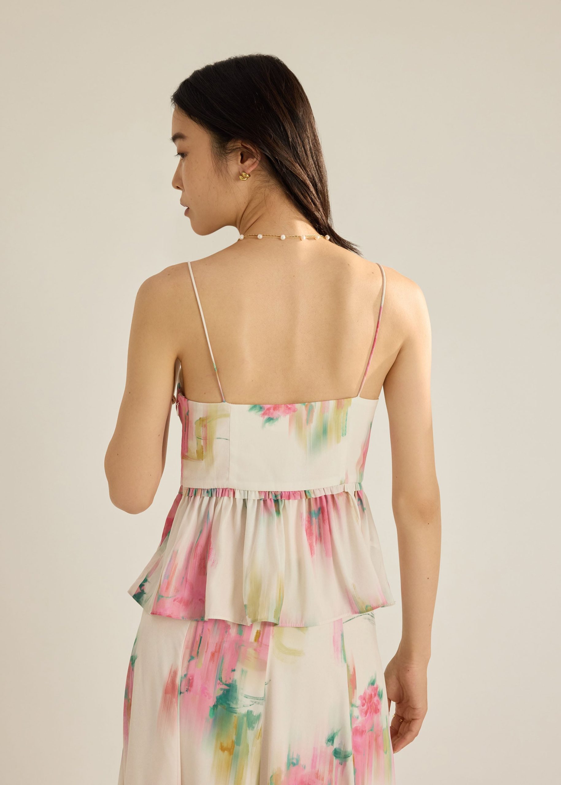 Peplum Camisole in Summer Haze - Image 3