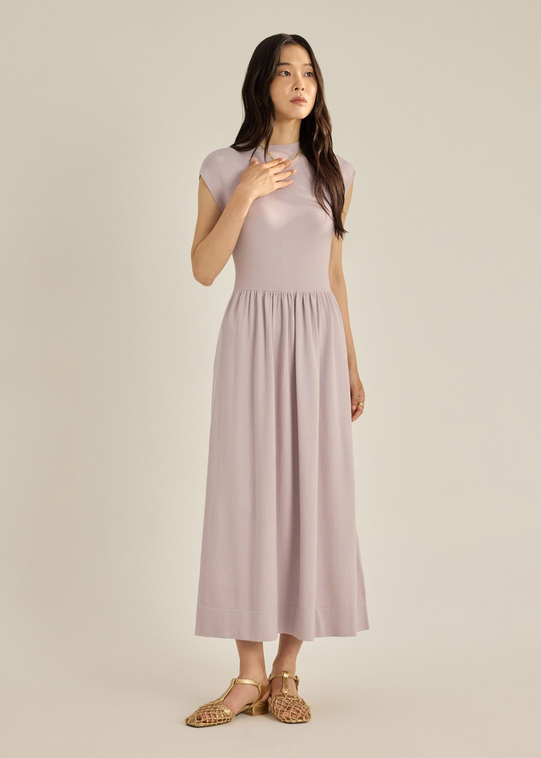 Huan Knit Fit & Flare Dress