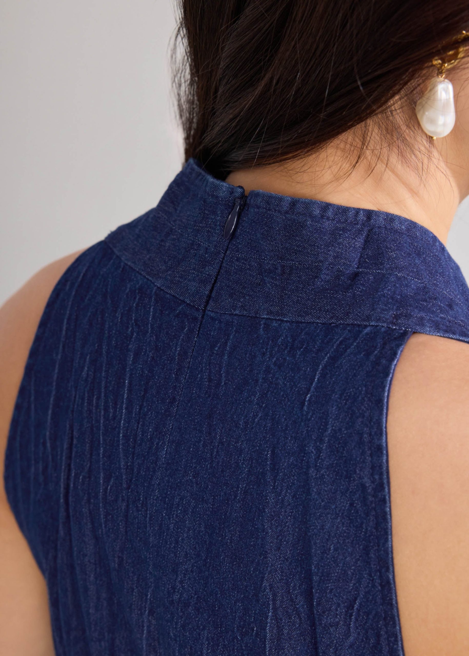 Denim Column Maxi Dress - Image 5