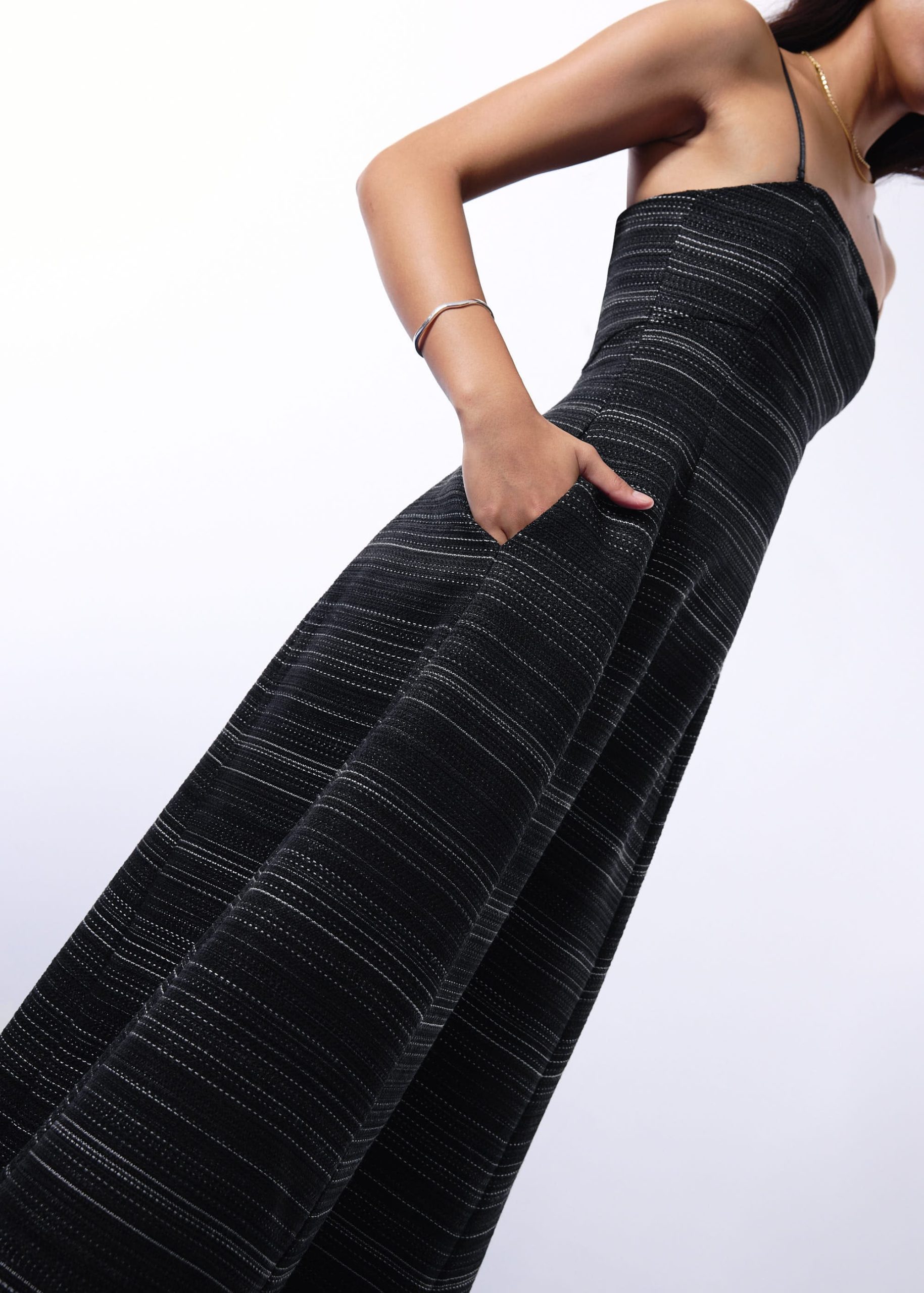 BraFree by LB Emma Multi-way Jacquard Tweed Fit & Flare Midaxi Dress - Image 5