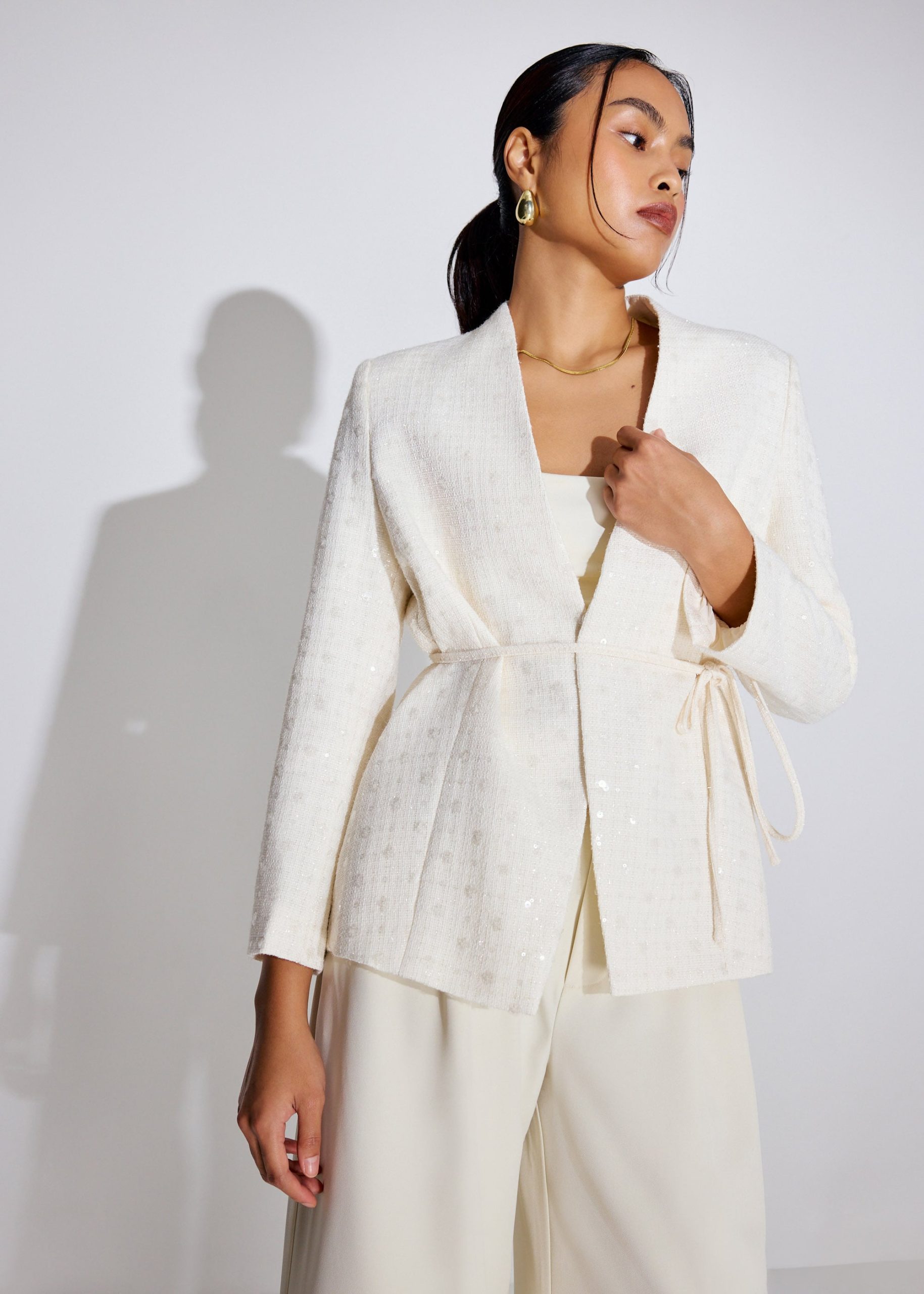 RuchedReady® Moira Relaxed Sequin Tweed Blazer - Image 7