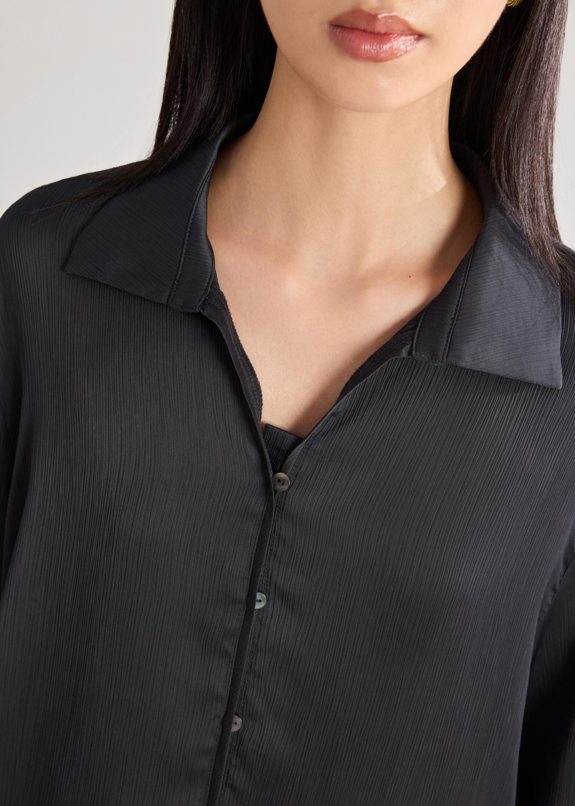 RuchedReady® Crinkle Satin Shirt - Image 11