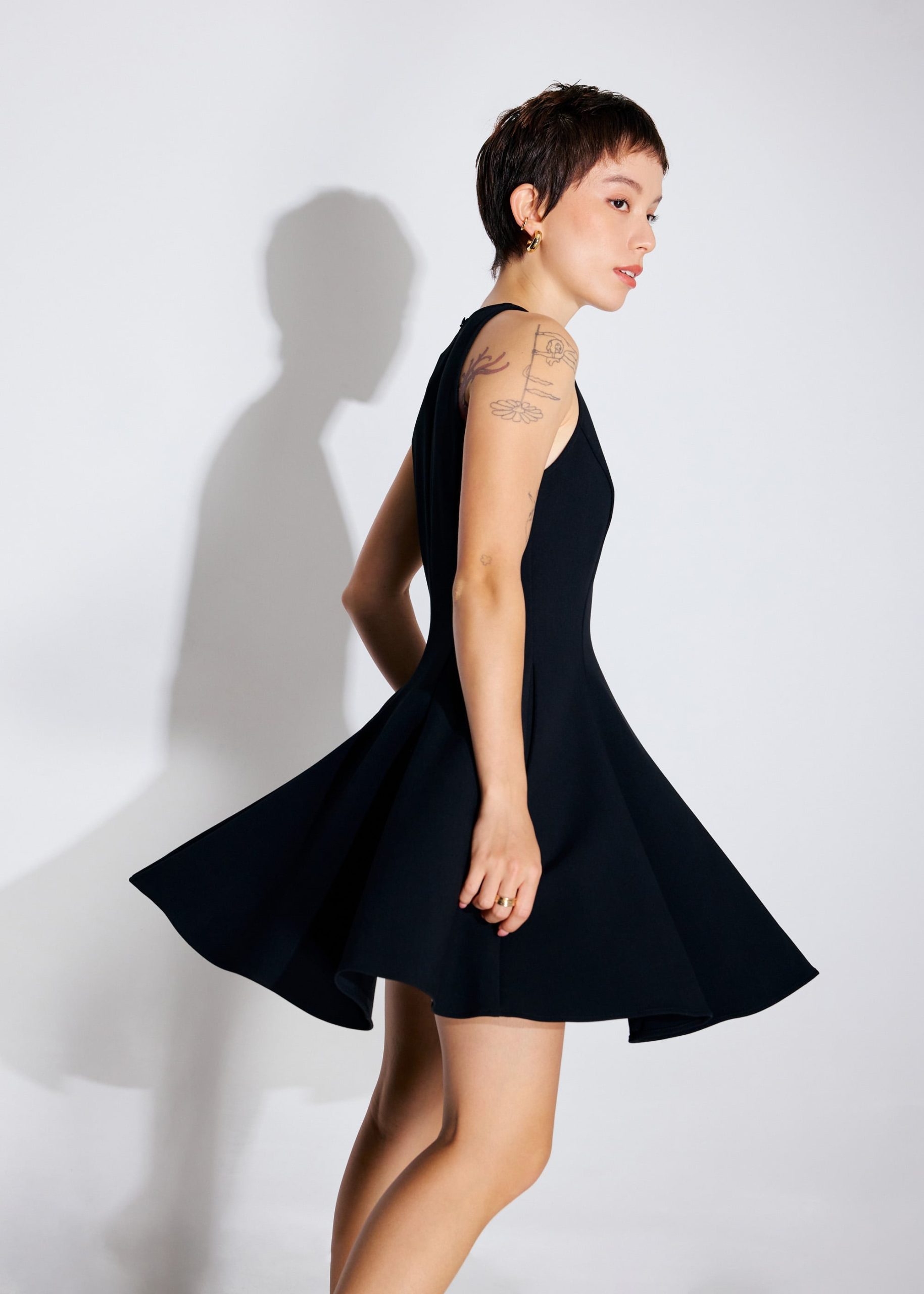 Nayana Round Neck Fit & Flare Mini Dress - Image 4