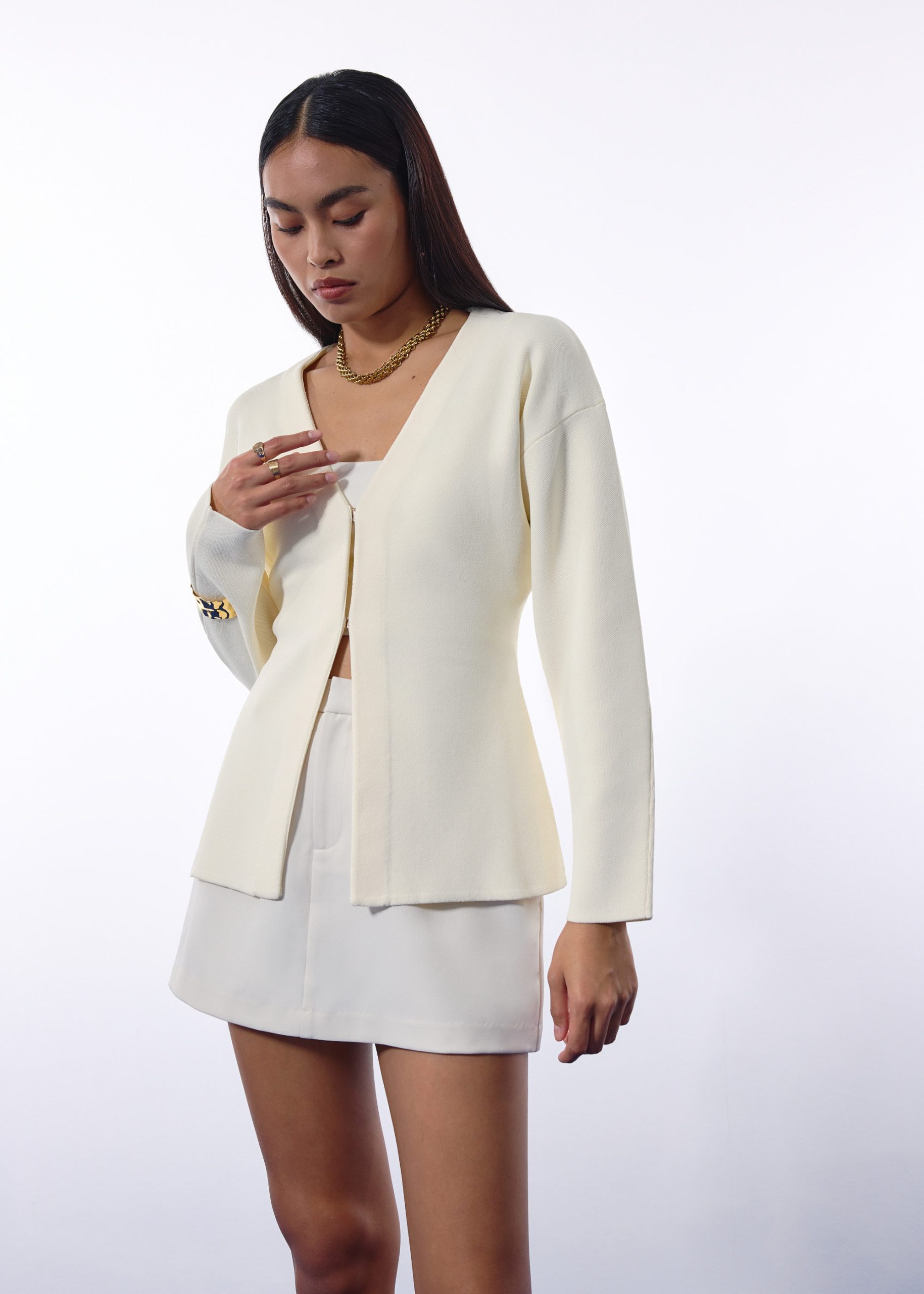 Micah Knit Cinched Waist Long Cardigan - Image 3