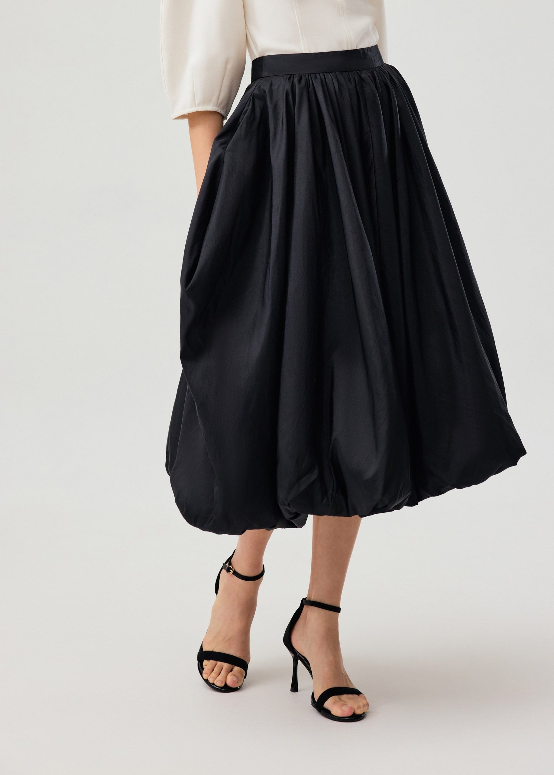 Mid Waist Bubble Midaxi Skirt - Image 2