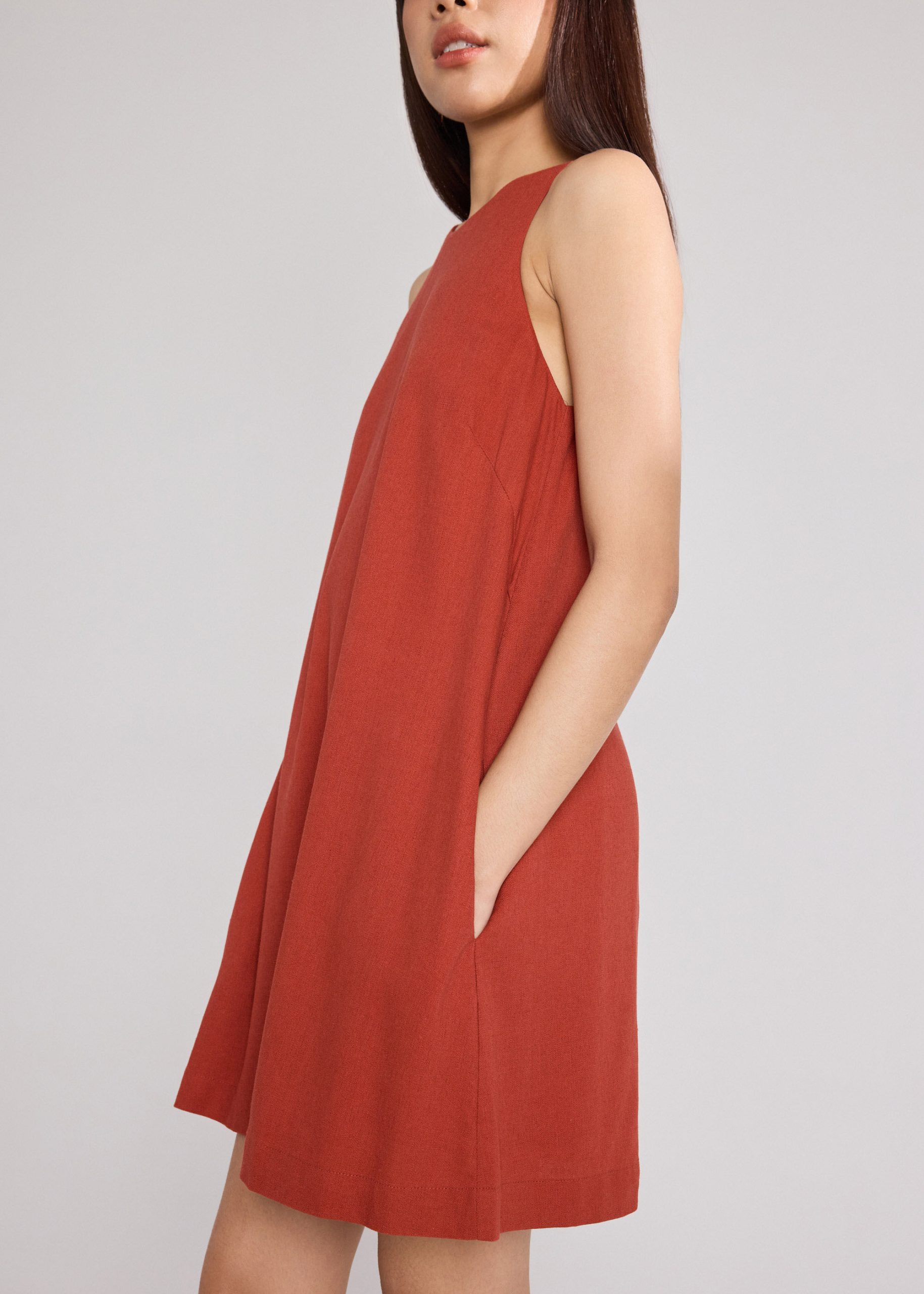 Round Neck Shift Dress - Image 11
