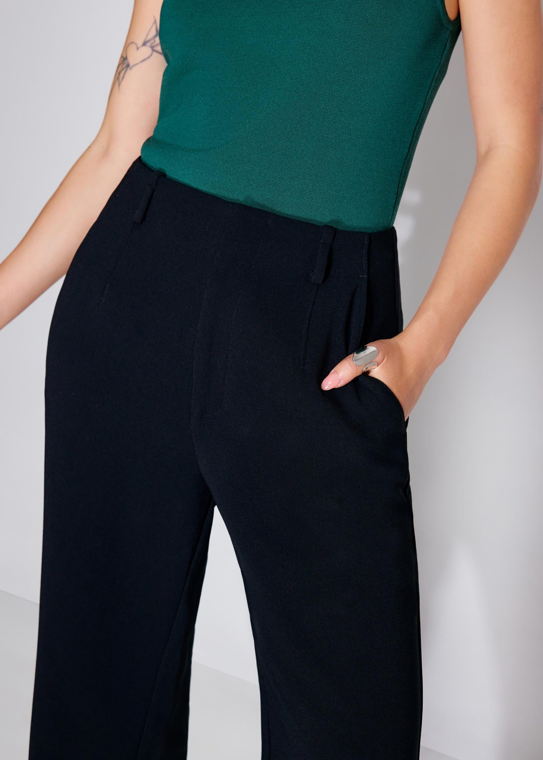 PETITE Leggy??Pvara Crepe Kick Flare Pants - Image 7