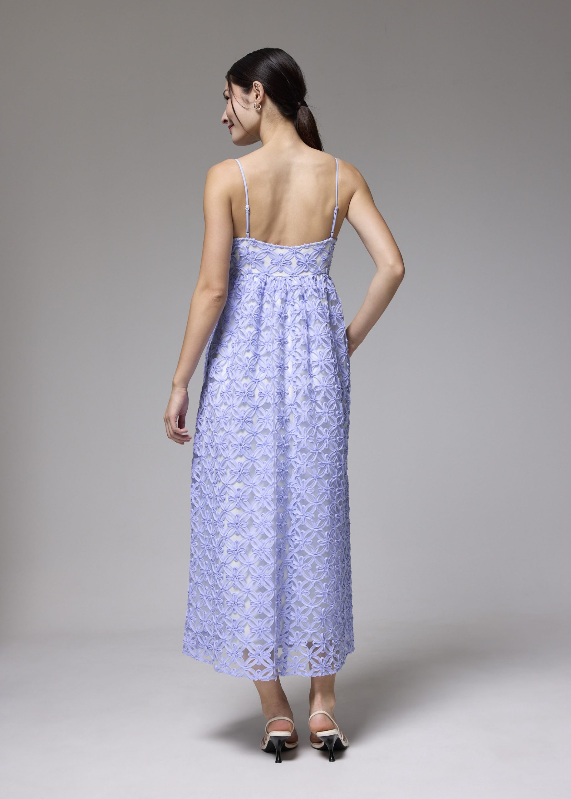 Lace Square Neck Fit & Flare Maxi Dress - Image 16