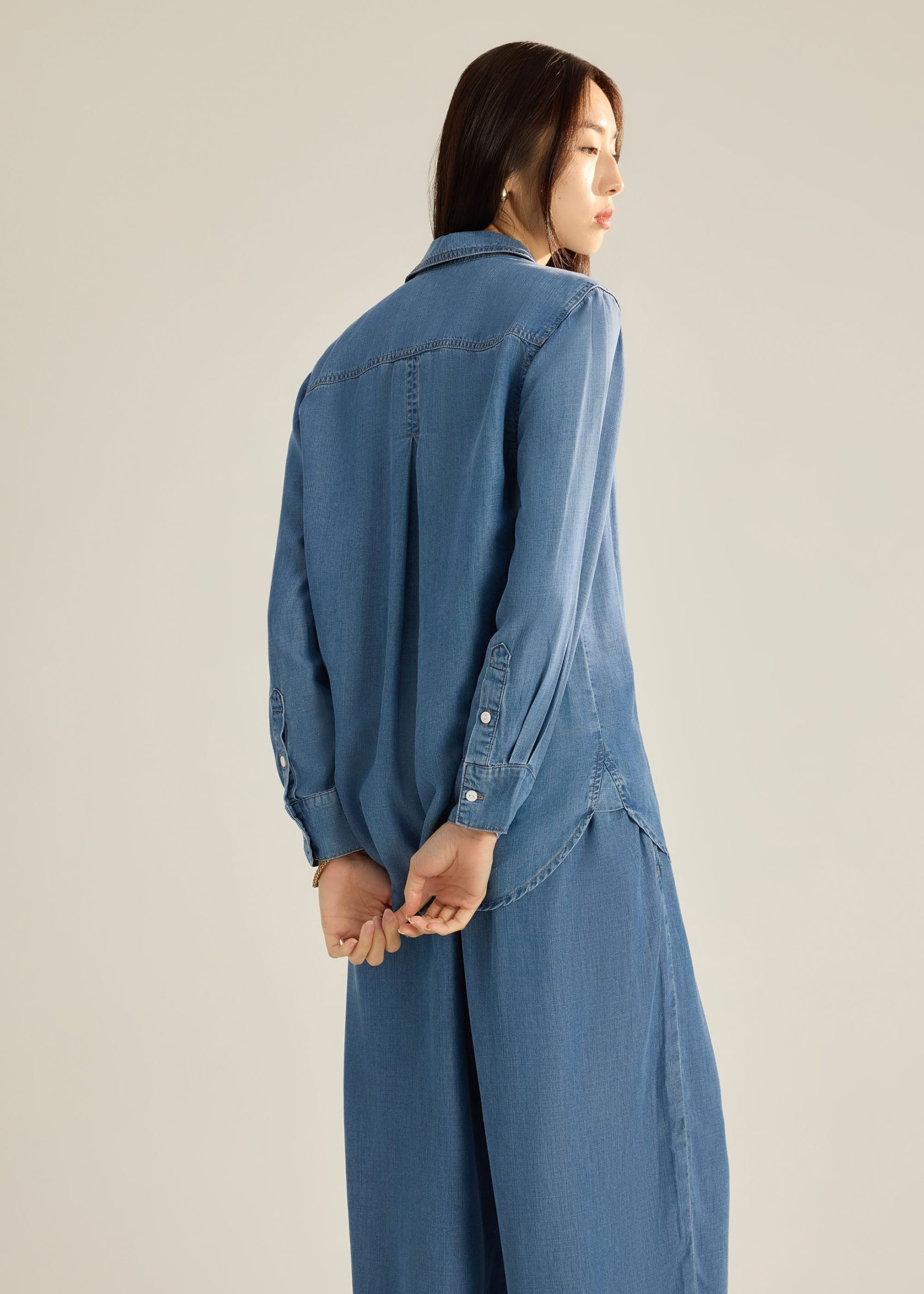 Ayu Lyocell Chambray Relaxed Shirt - Image 13