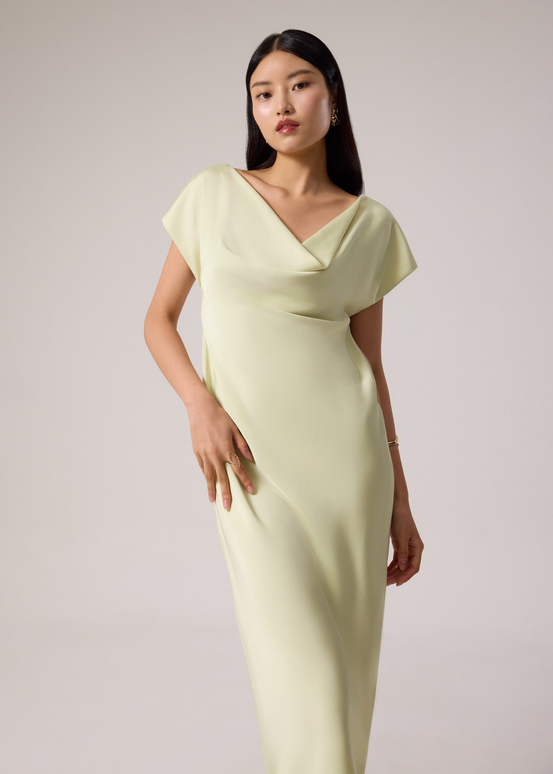 Satin Bias Cut Midaxi Dress - Image 22