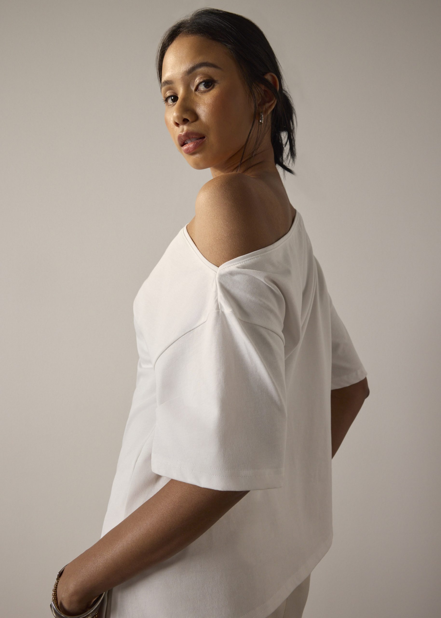 Jersey Relaxed Asymmetric Tee - Image 3