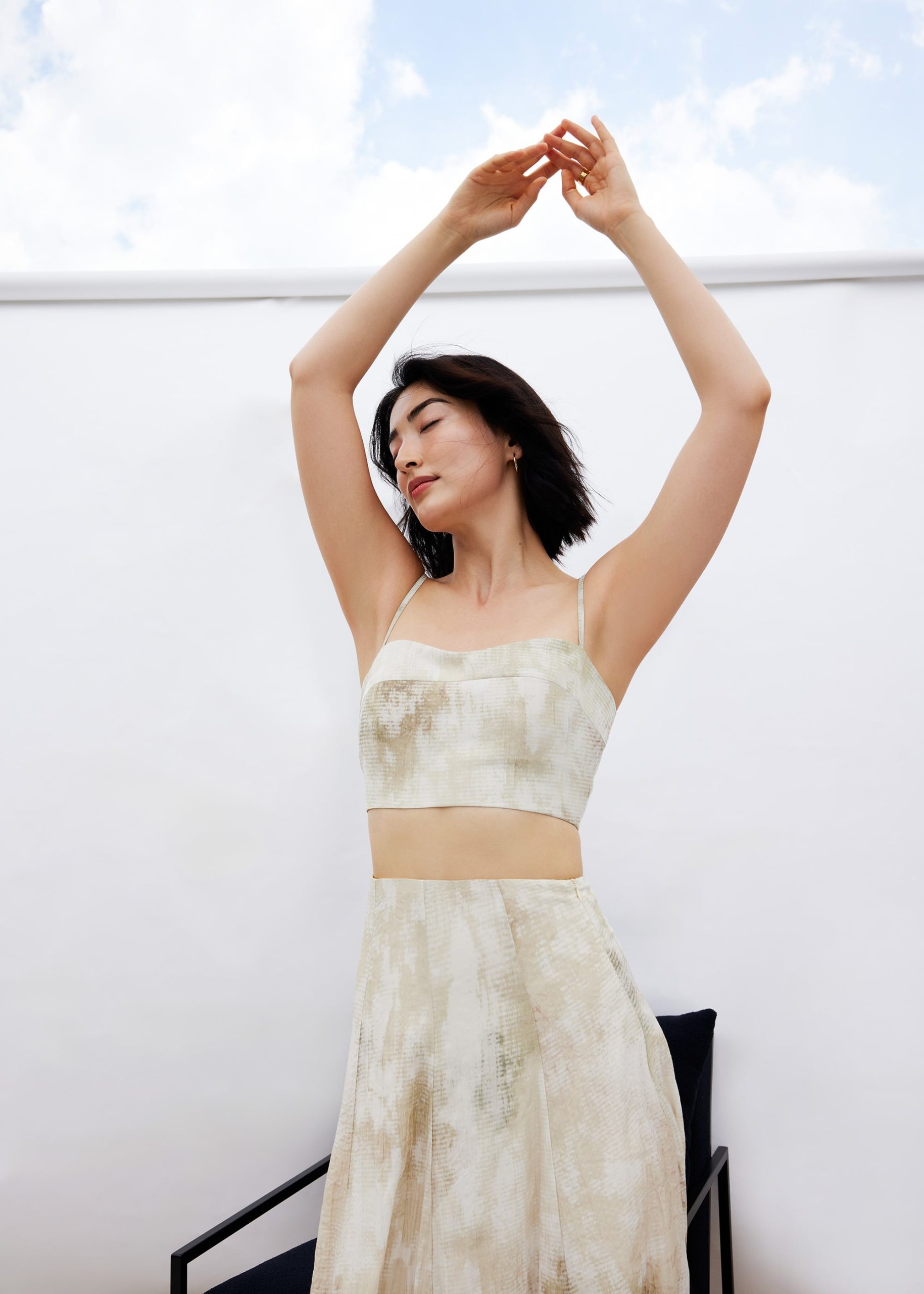 BraFree by LB Abstract Smocked Crop Top - Image 13