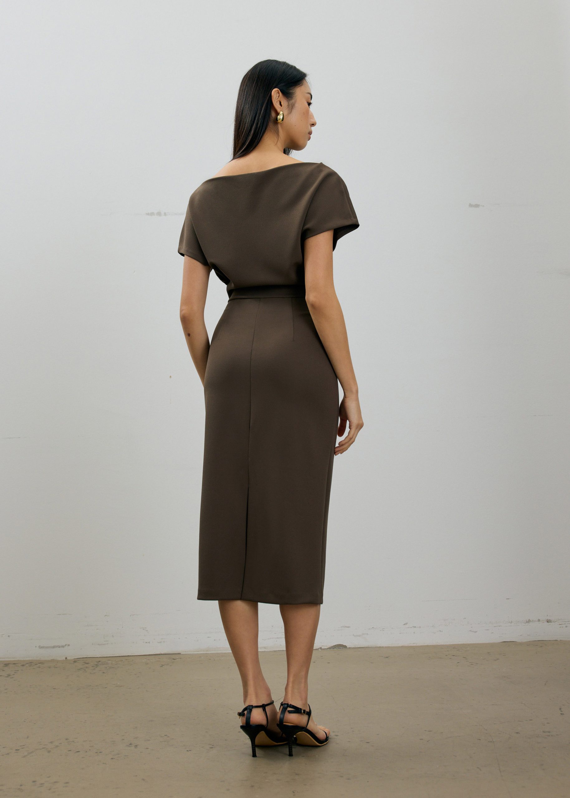 Amala Multi-way Drape Midi Dress - Image 16