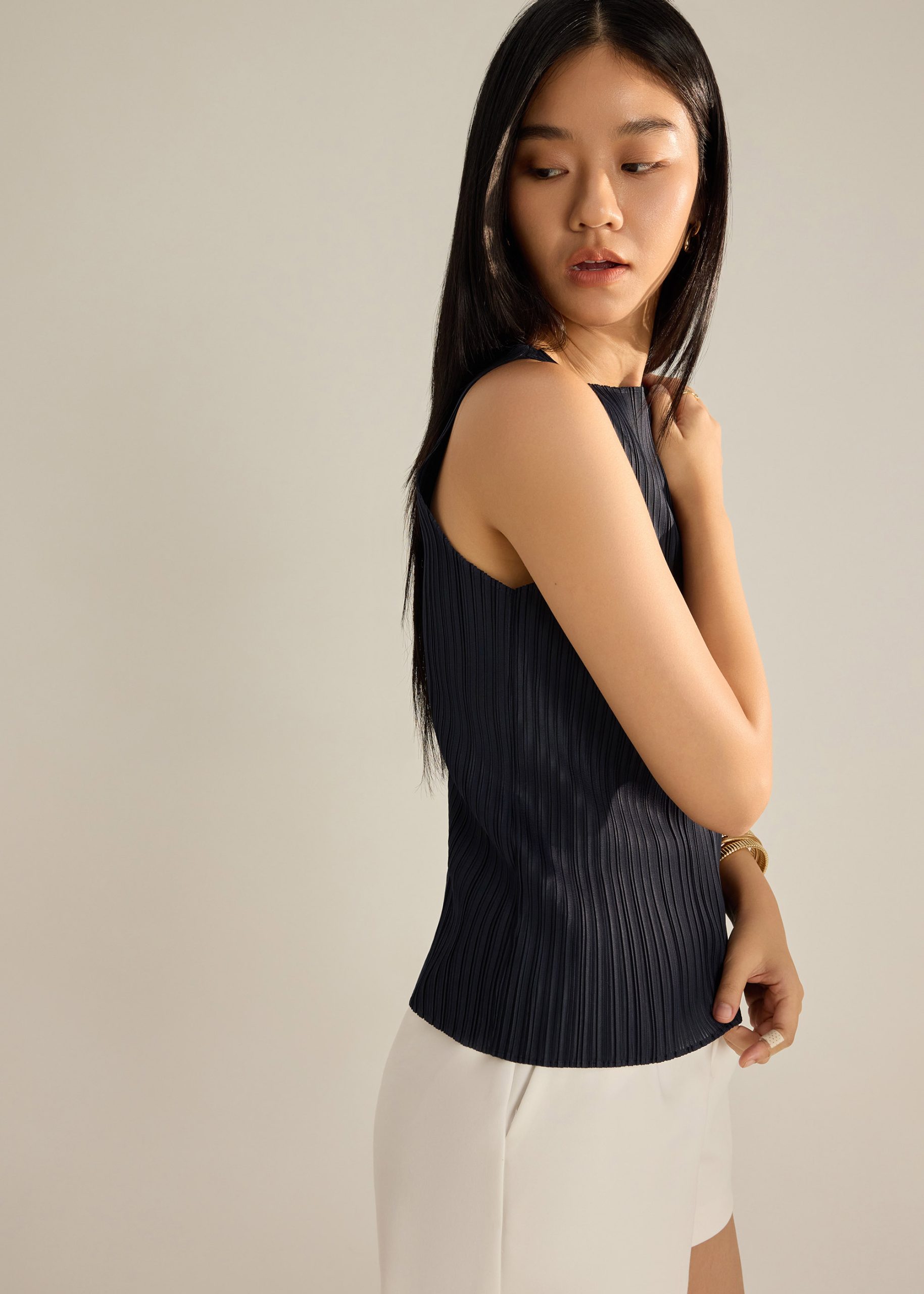 Sora Multi-way Plissé Tank - Image 11