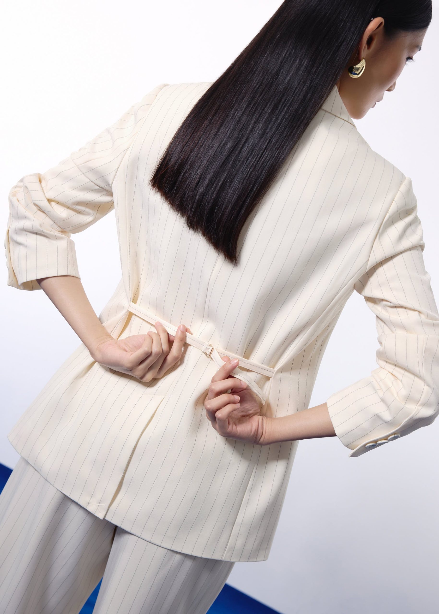 RuchedReady® Rachel Pinstripe Adjustable Waist Blazer - Image 18
