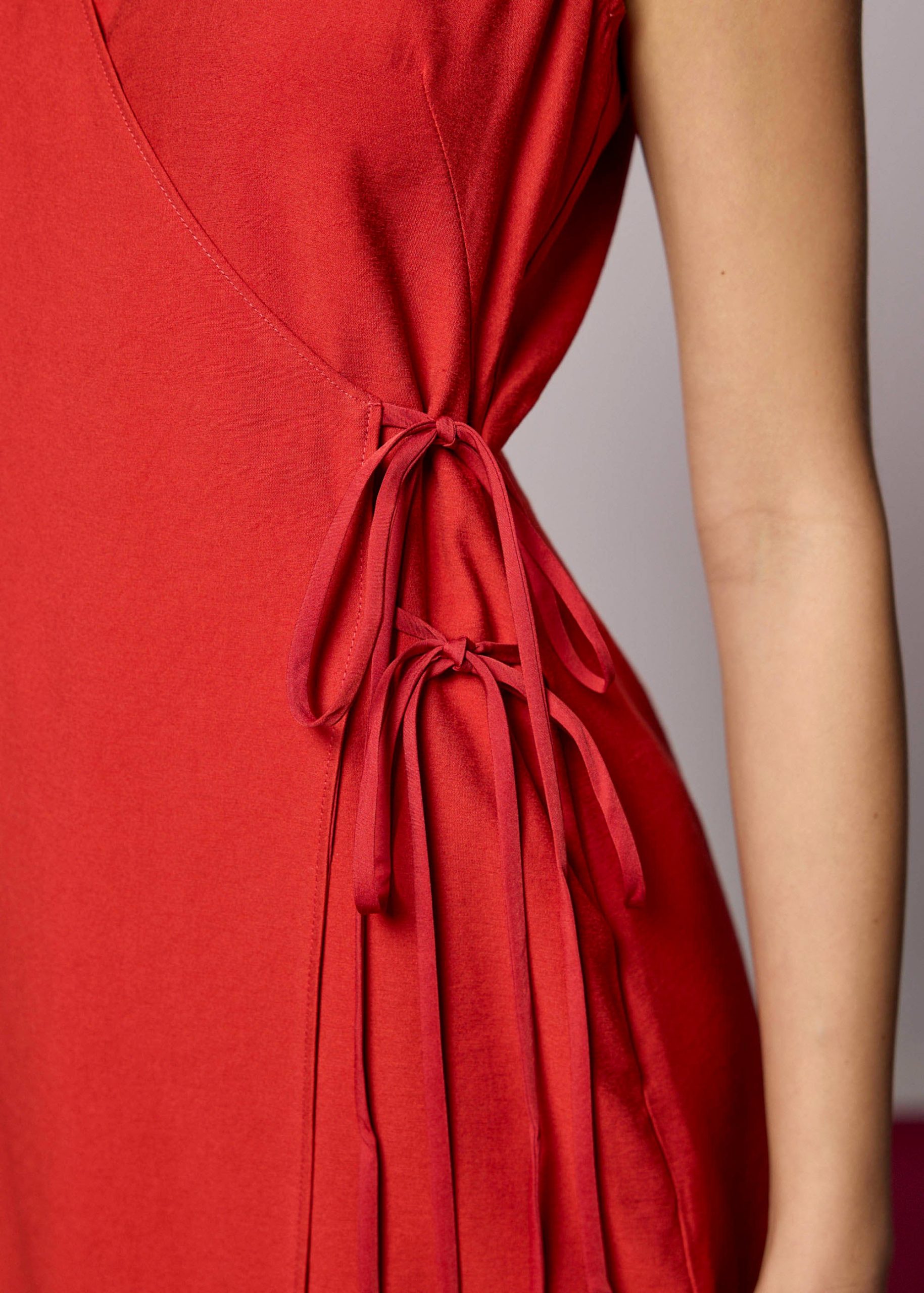 Viscose Front Tie A-line Romper - Image 10