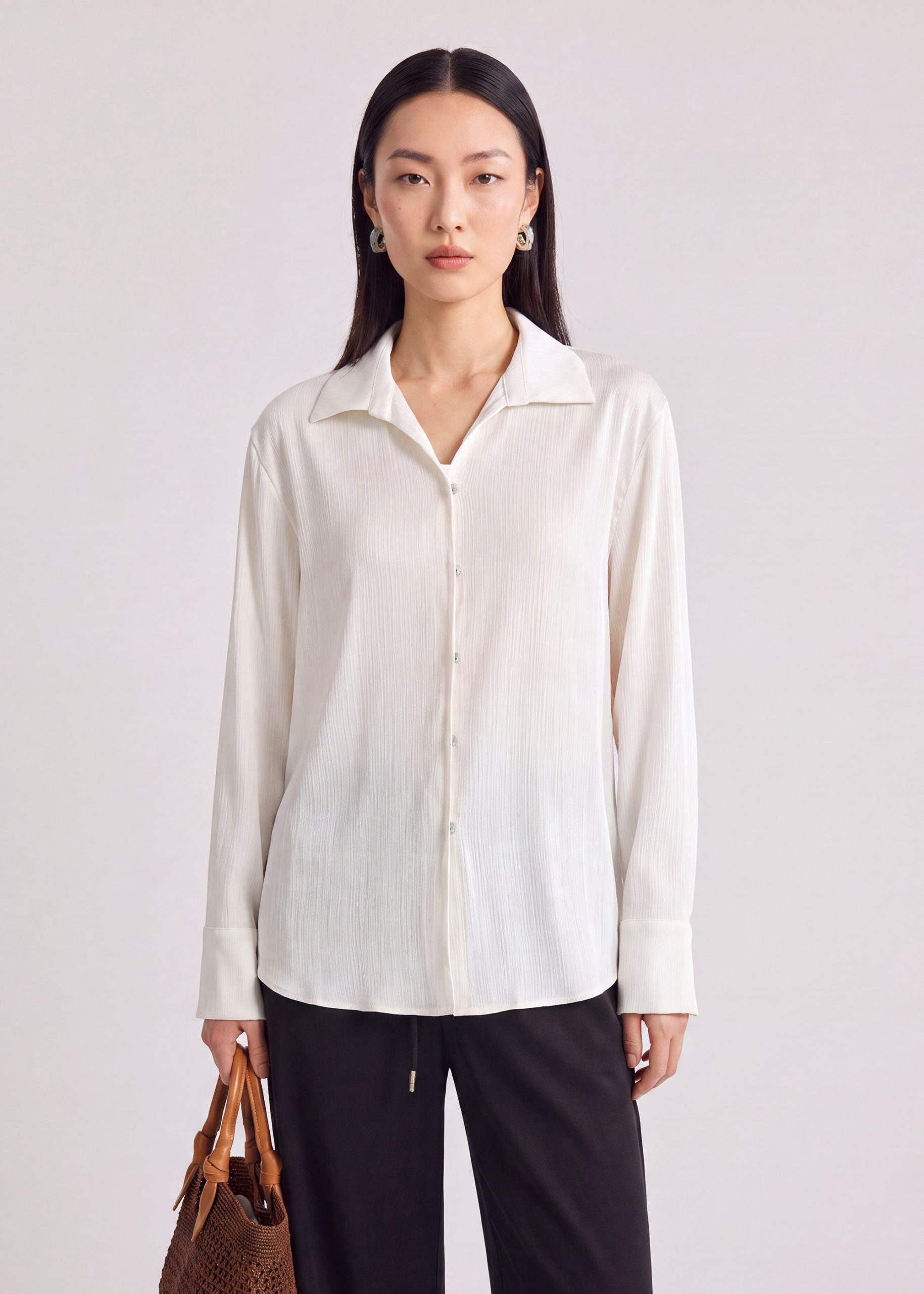 RuchedReady® Crinkle Satin Shirt - Image 3