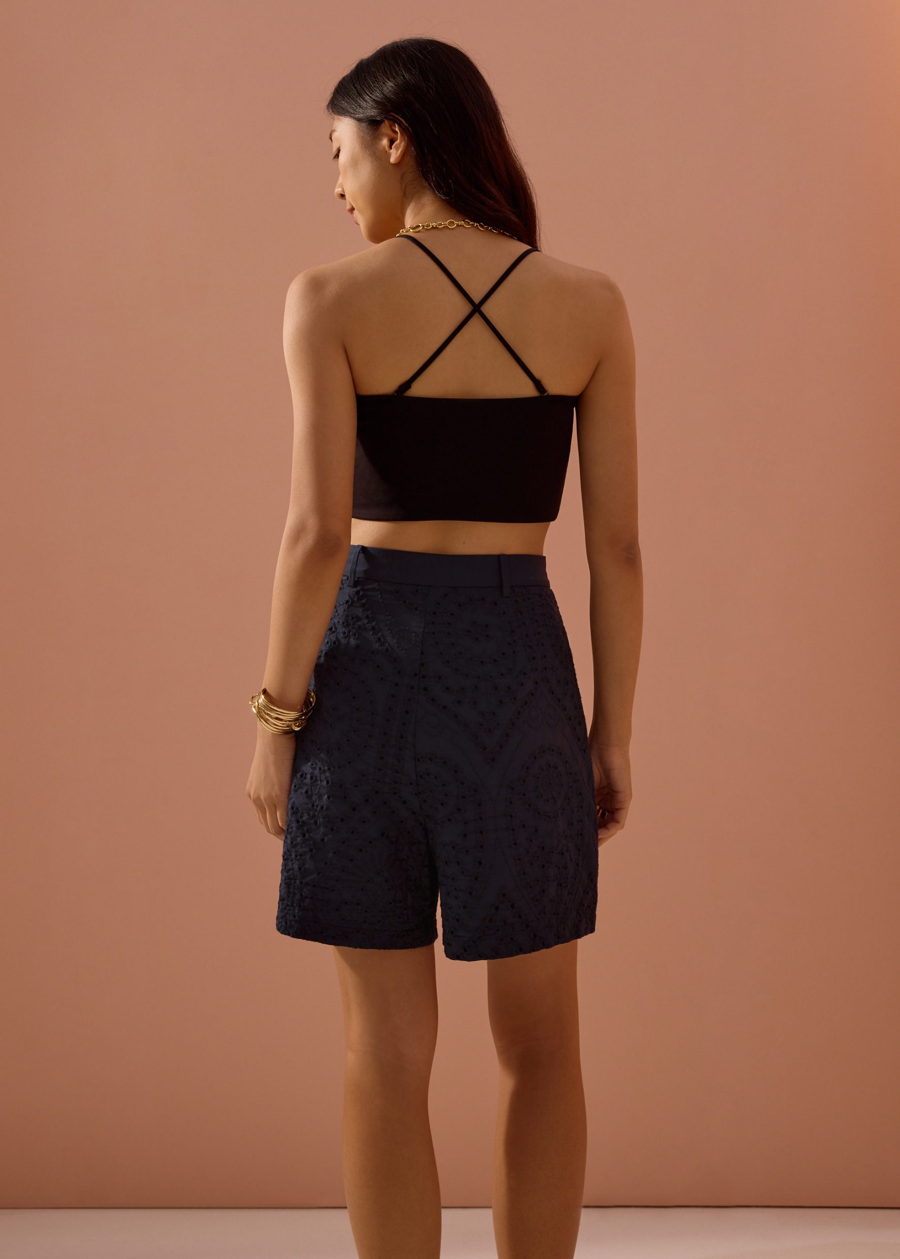 Tailored Bermuda Shorts in Soft Breeze Broderie - Image 12