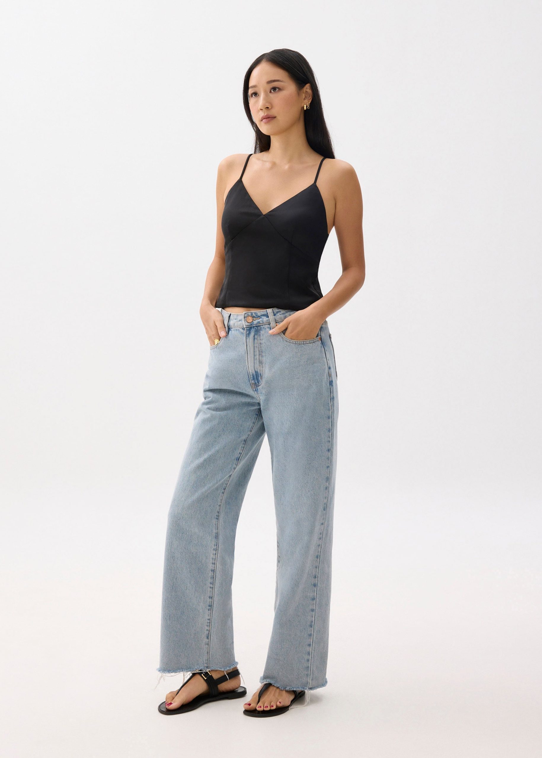 BraFree by LB Satin V-neck Camisole Top - Image 4
