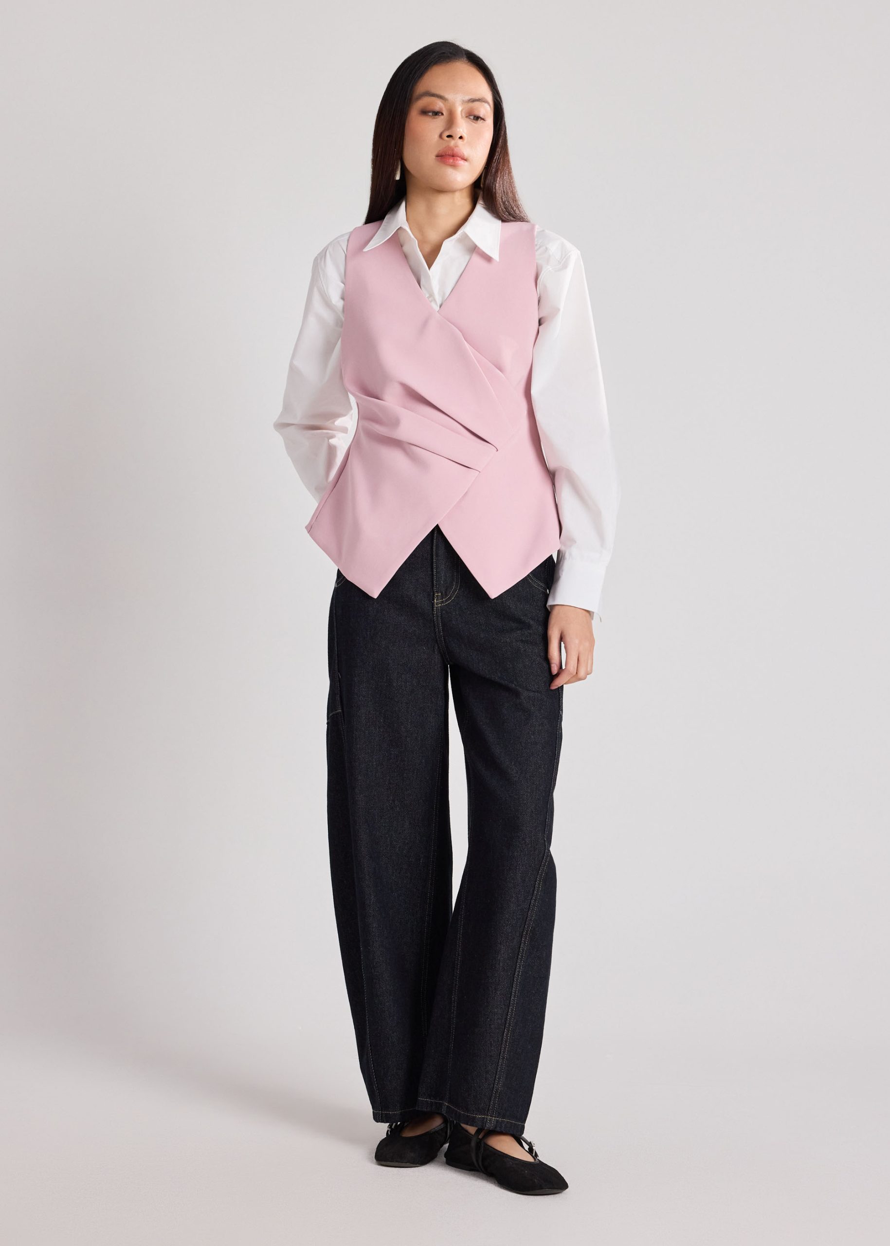 Crepe Draped Pleat Top - Image 8