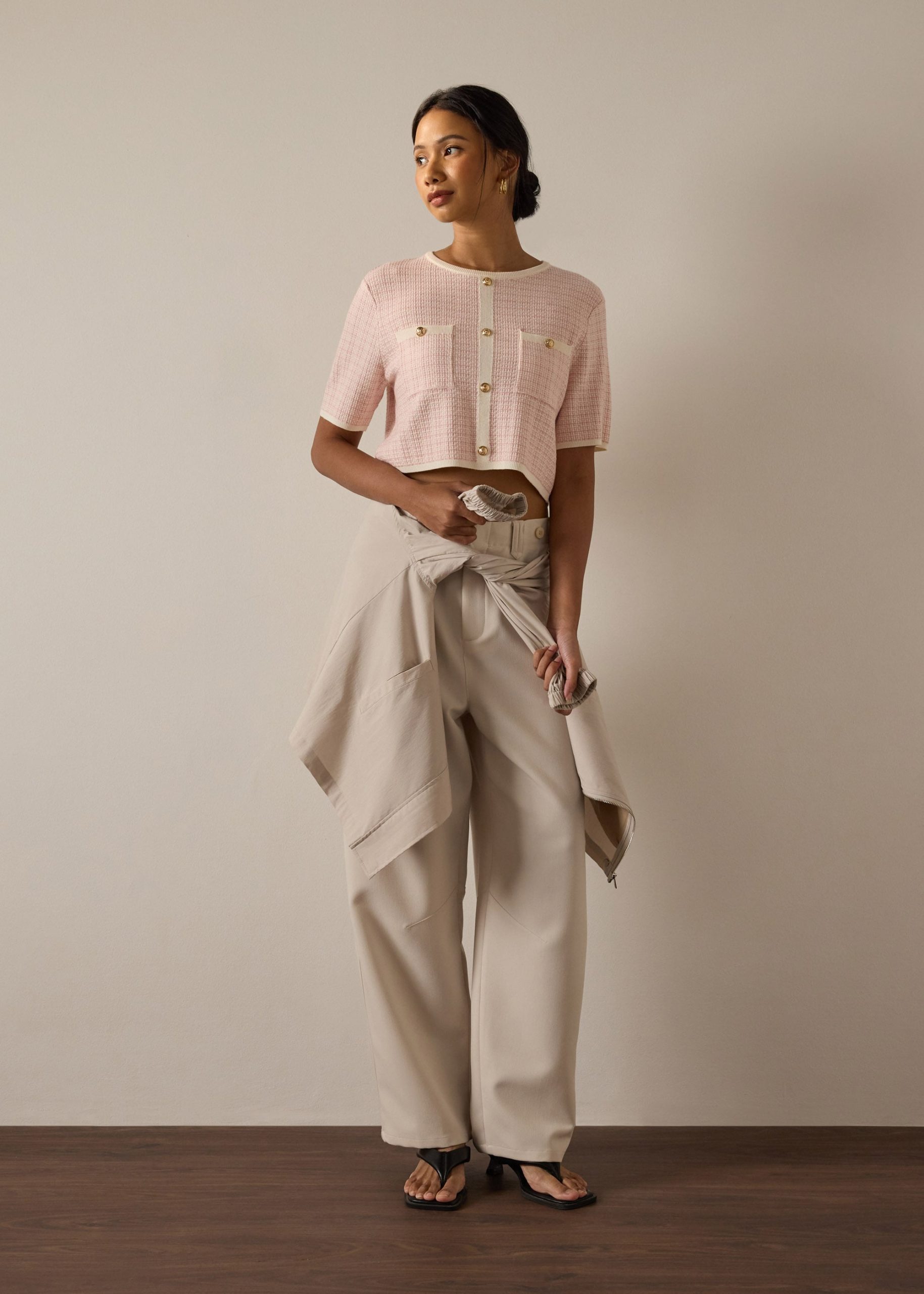 Yoko Textured Knit Boxy Top - Image 22