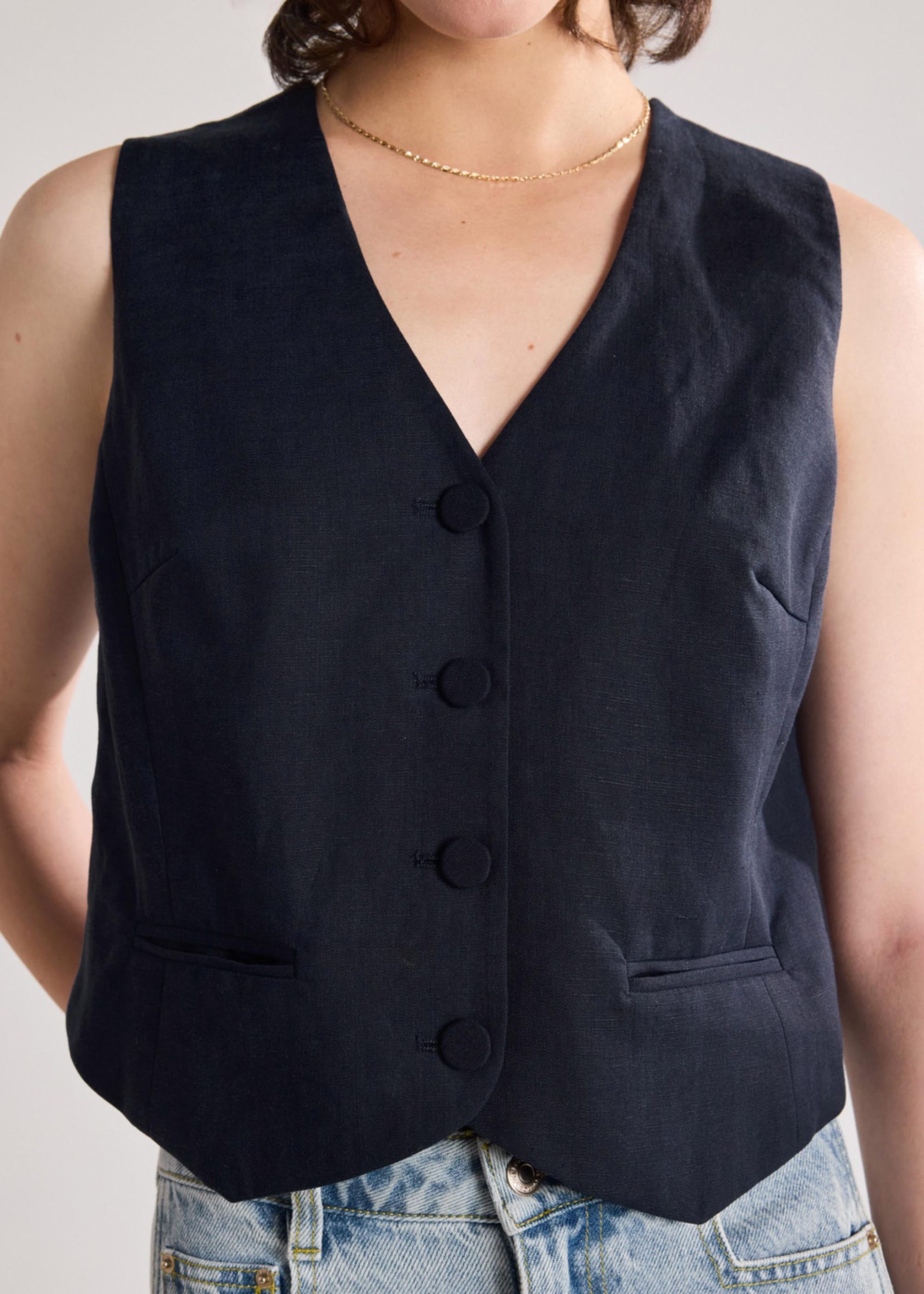 Yuna Premium Linen Vest - Image 12